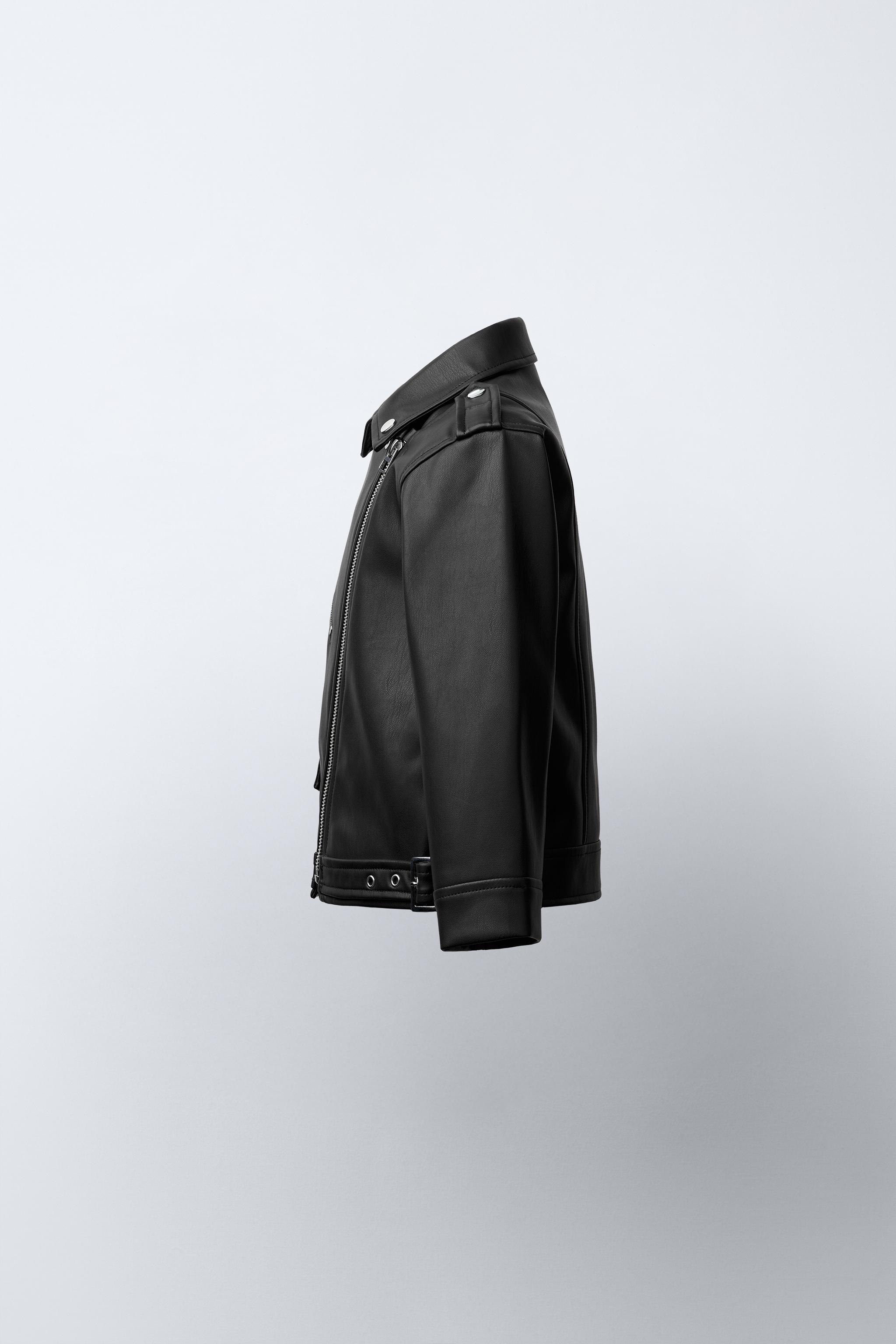 FAUX LEATHER BIKER JACKET