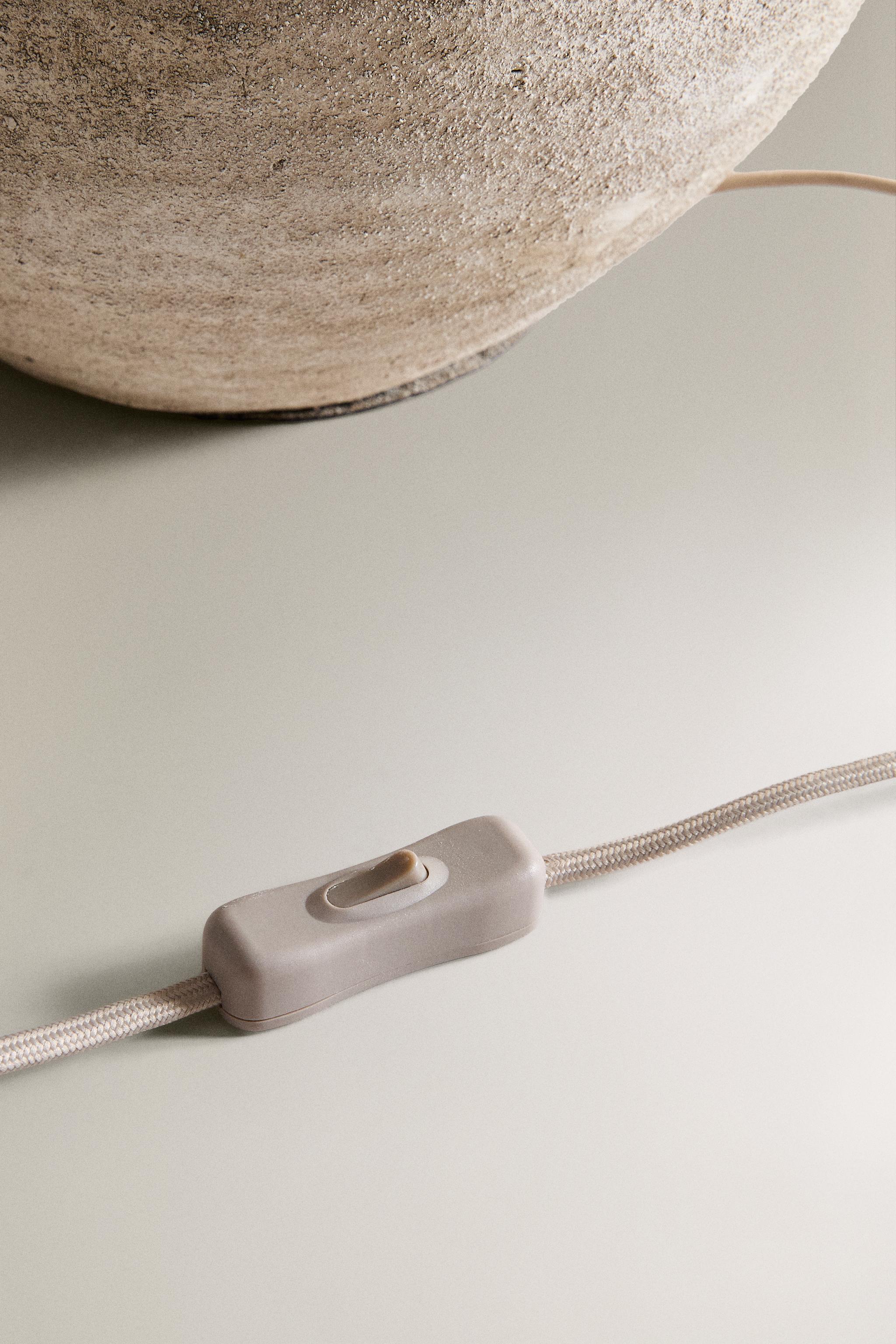 LARGE ANTIQUE FINISH CERAMIC TABLE LAMP