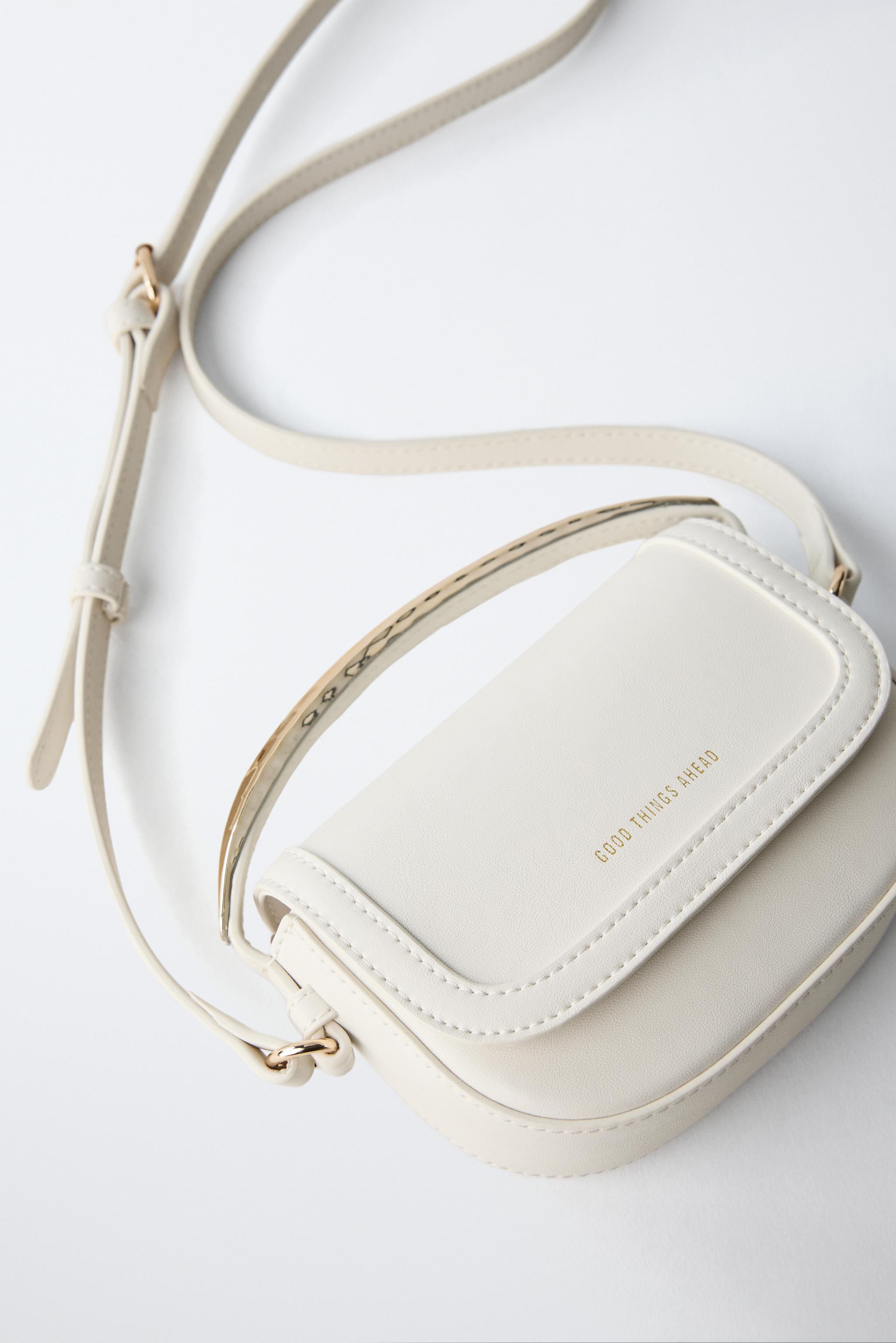 METALLIC HANDLE CROSSBODY BAG