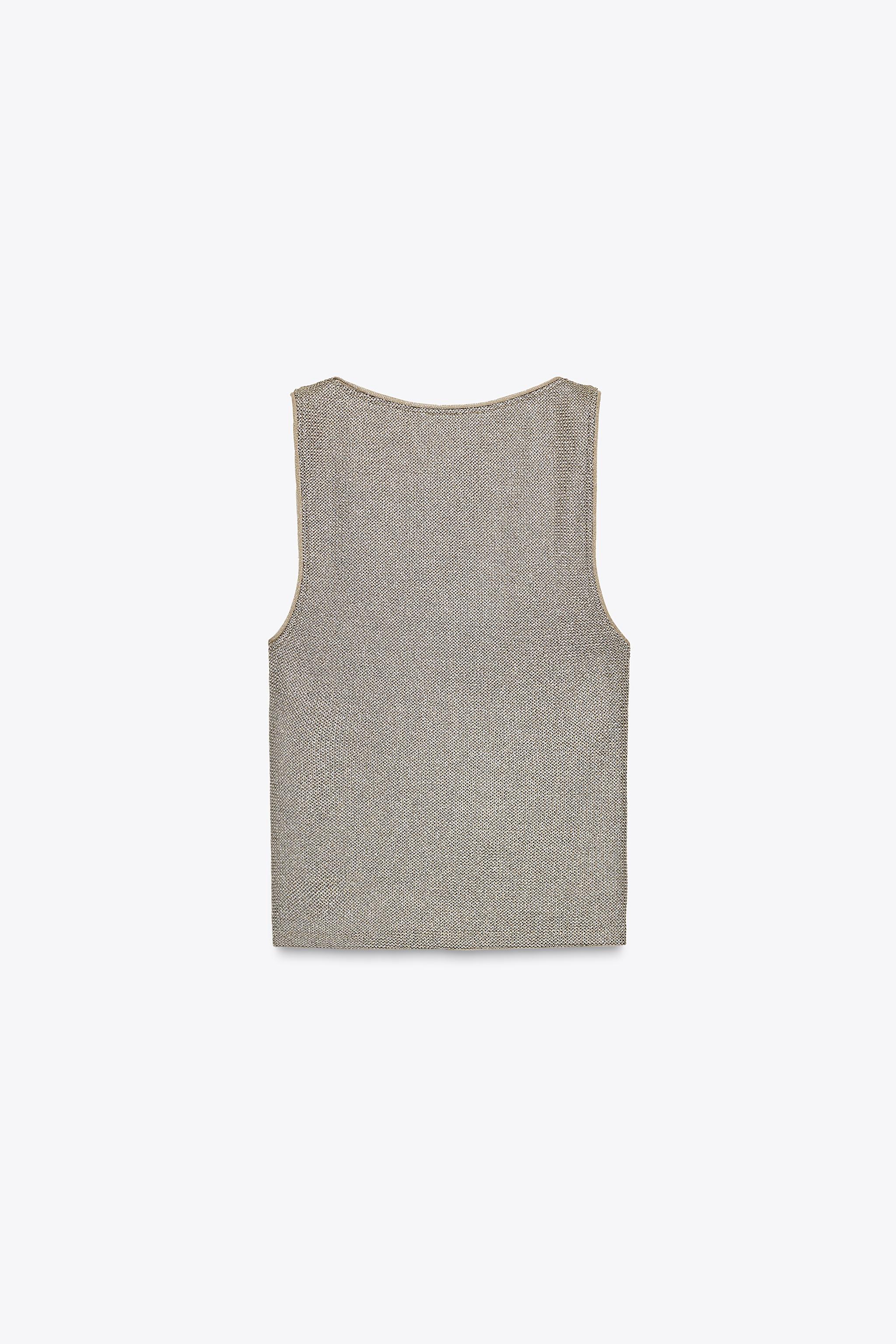 TEXTURED TOP WITH METALLIC THREAD