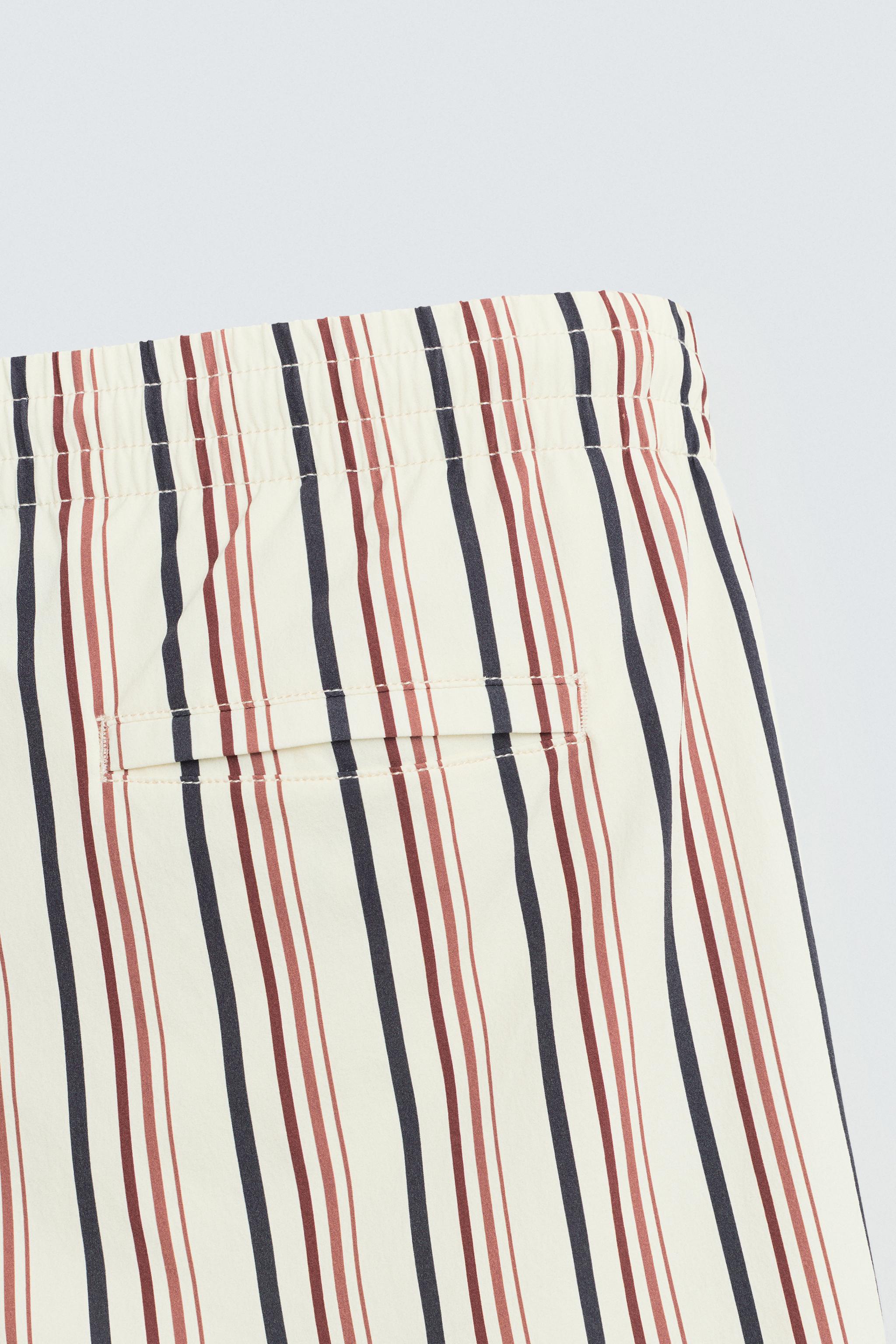 STRIPED MID-LENGTH SWIMSUIT