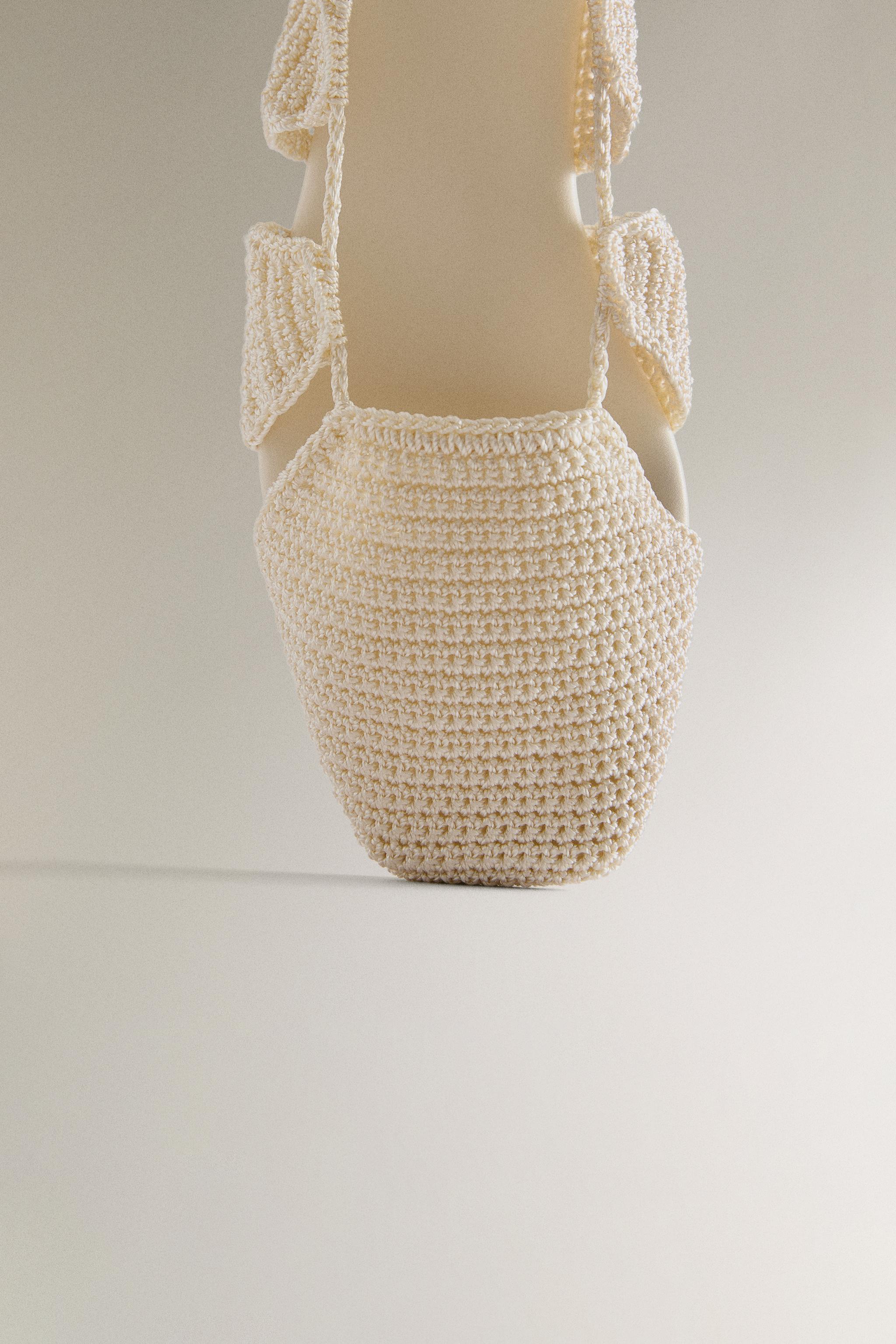 CROCHET SANDALS WITH ANKLE STRAPS