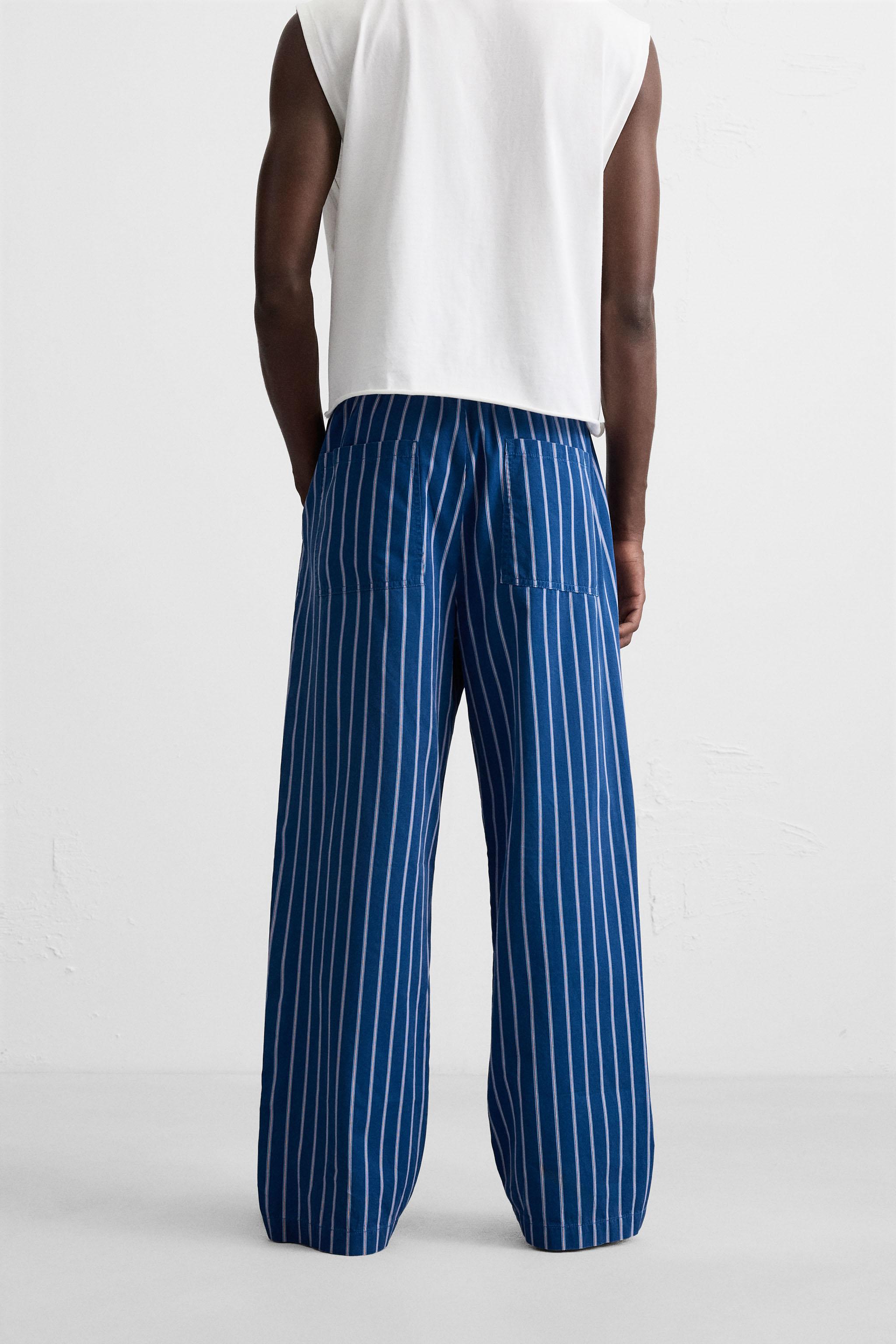 STRIPED RELAXED FIT PANTS