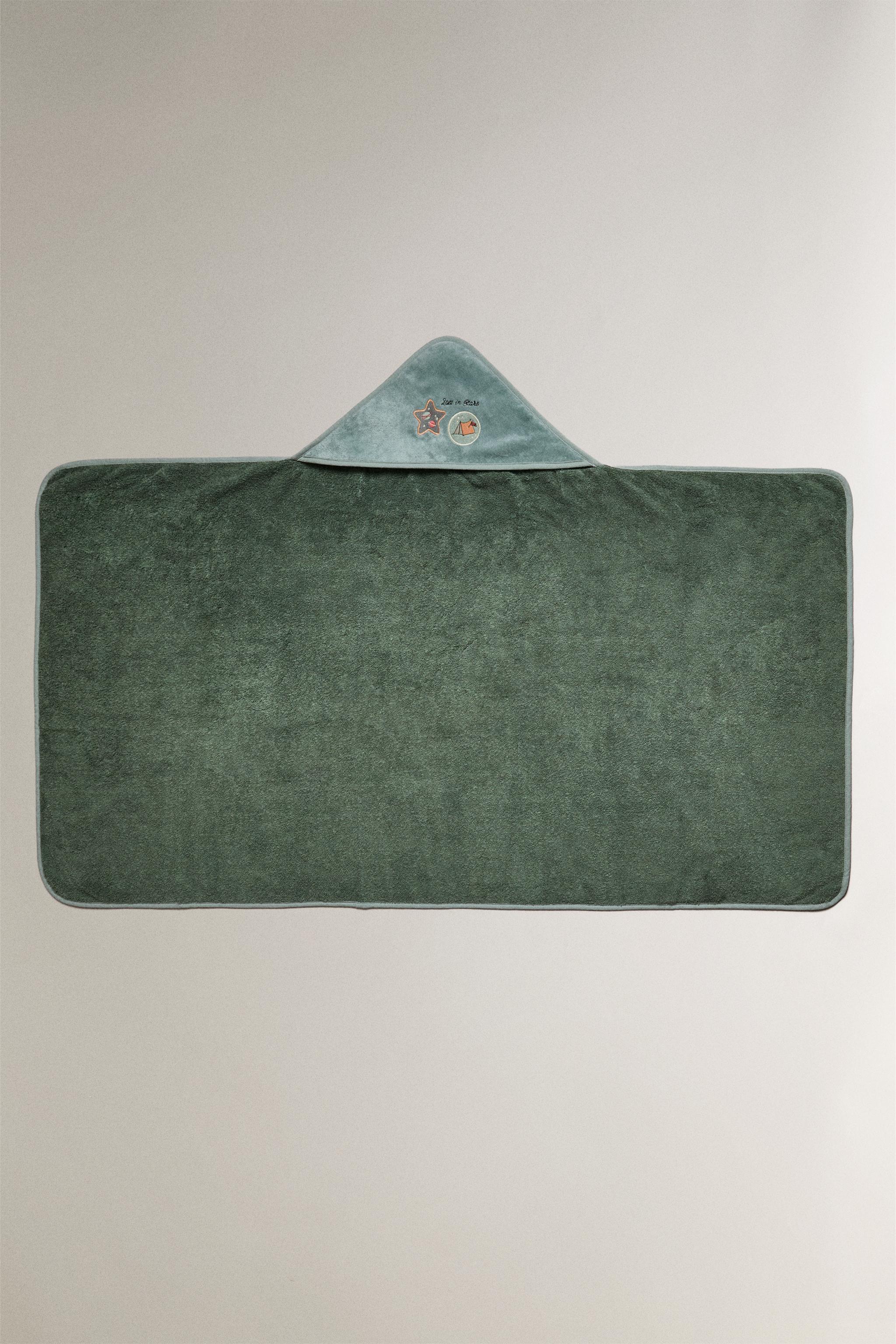 HOODED BABY BATH SPACE TOWEL