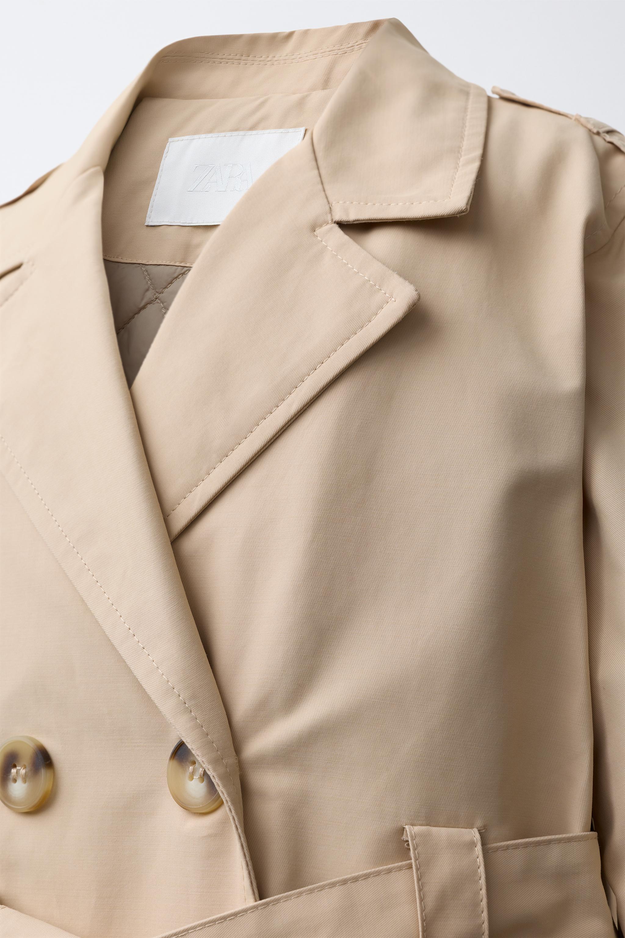 BELTED QUILTED TRENCH COAT