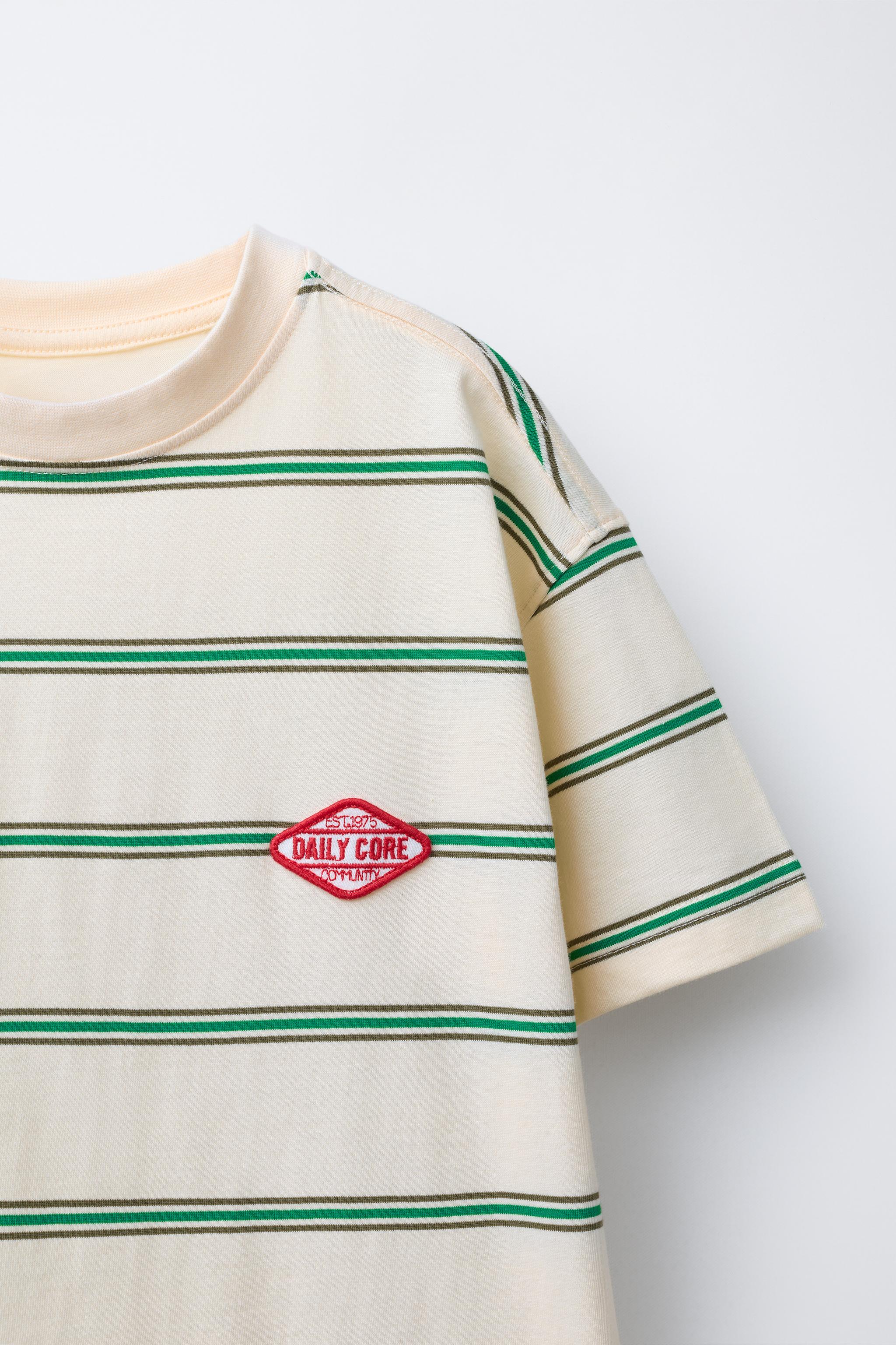 STRIPED PATCH T-SHIRT
