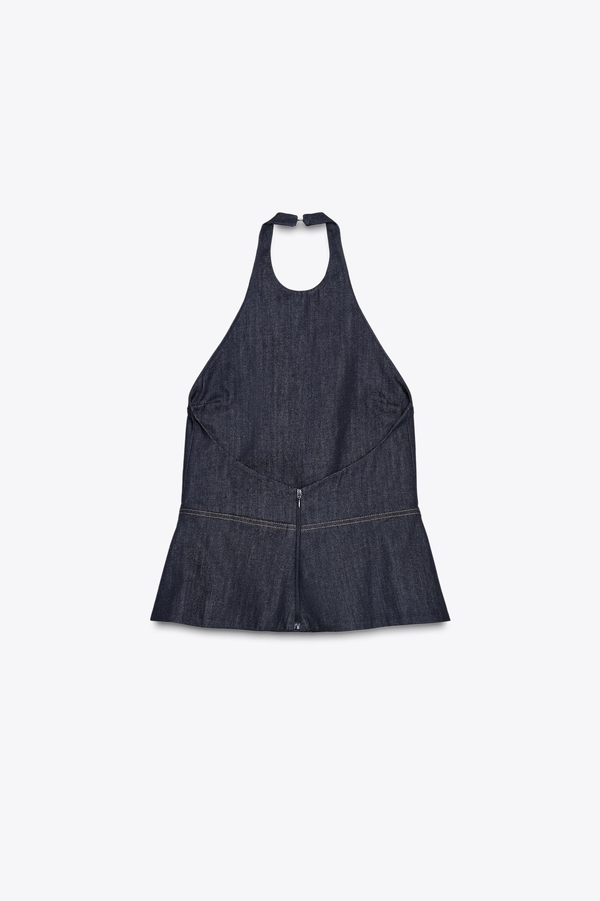 ZW COLLECTION DENIM HALTER TOP