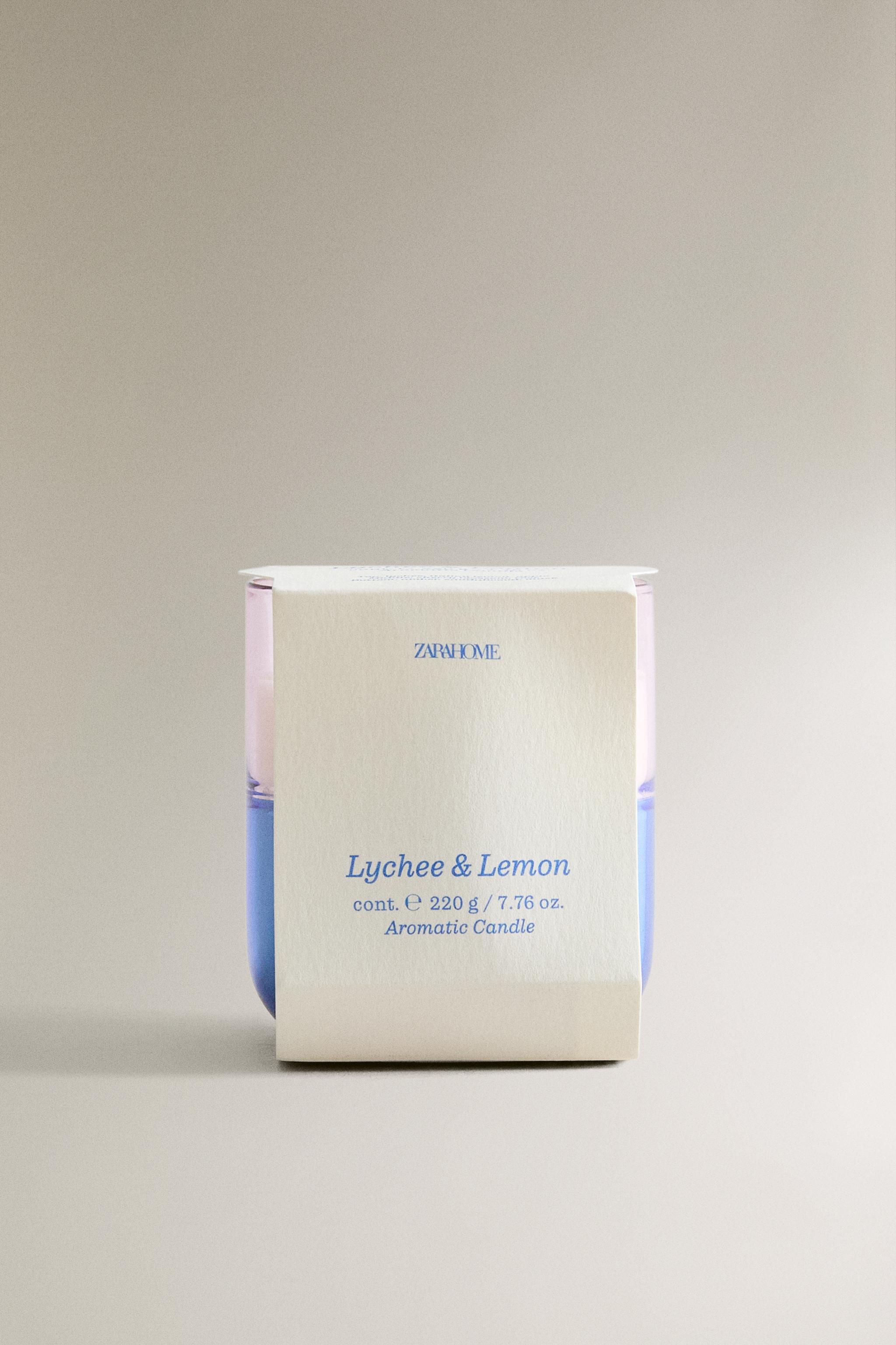 (220 G) LYCHEE & LEMON SCENTED CANDLE