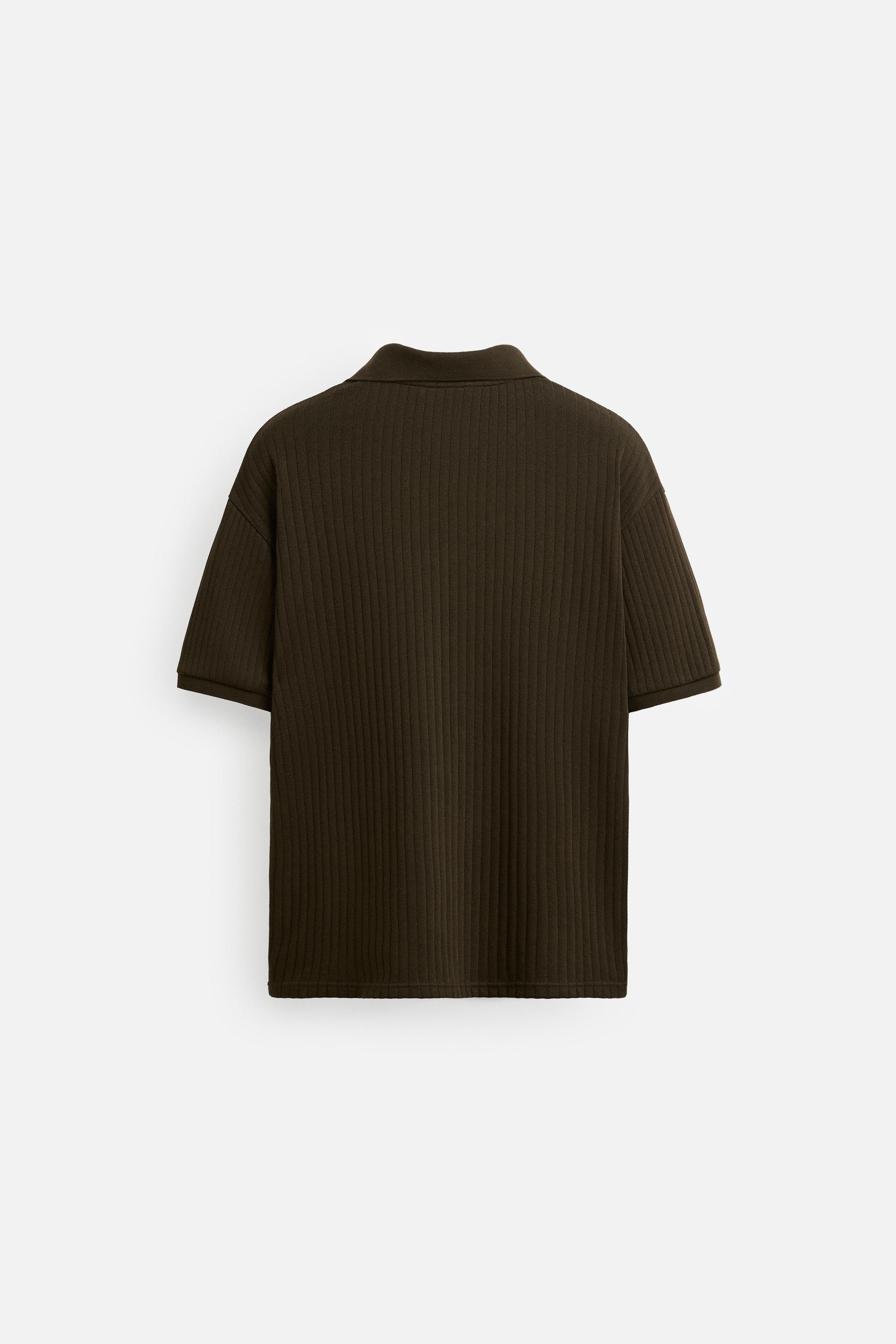 RIB KNIT POLO SHIRT