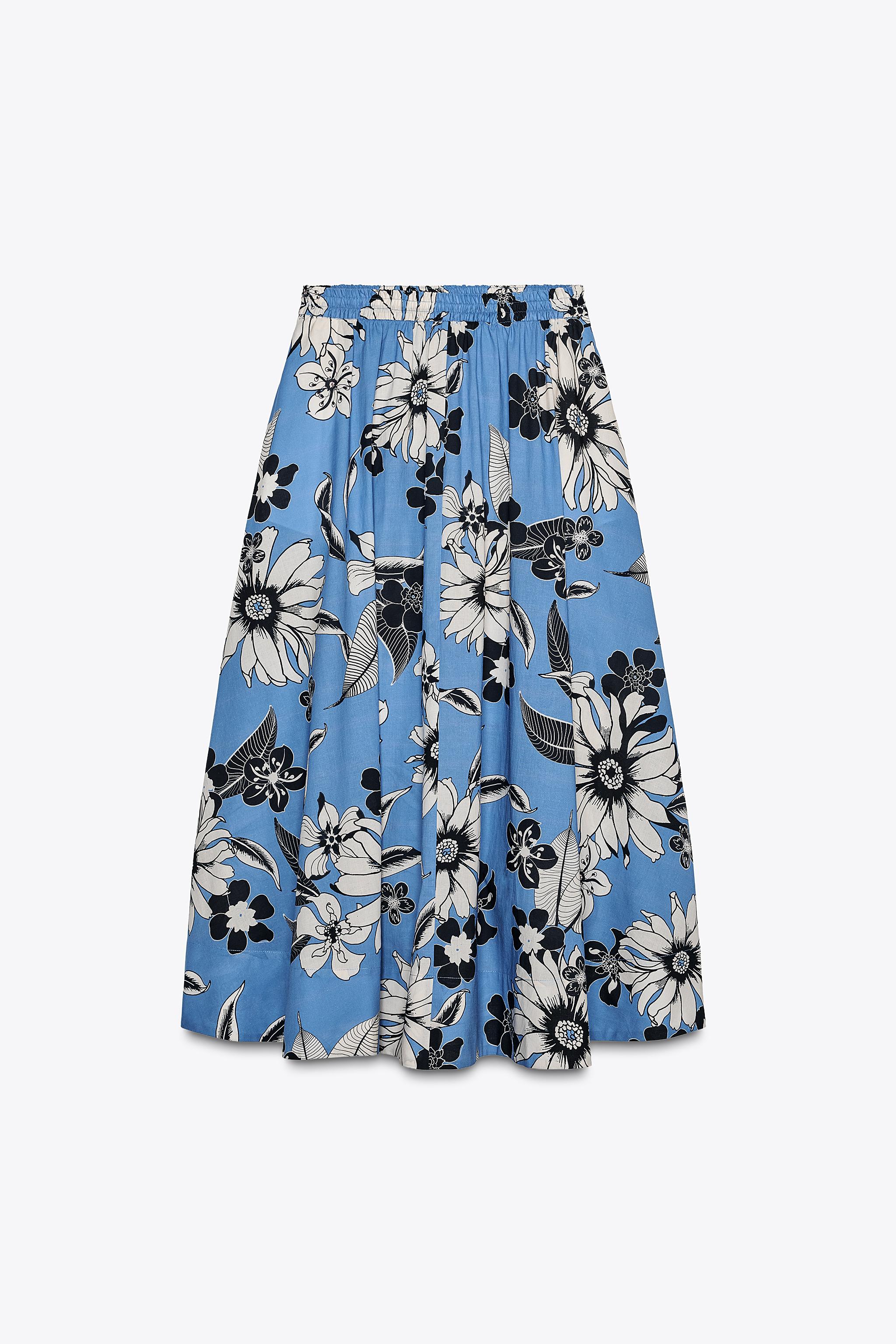 ZW COLLECTION PRINTED MIDI SKIRT