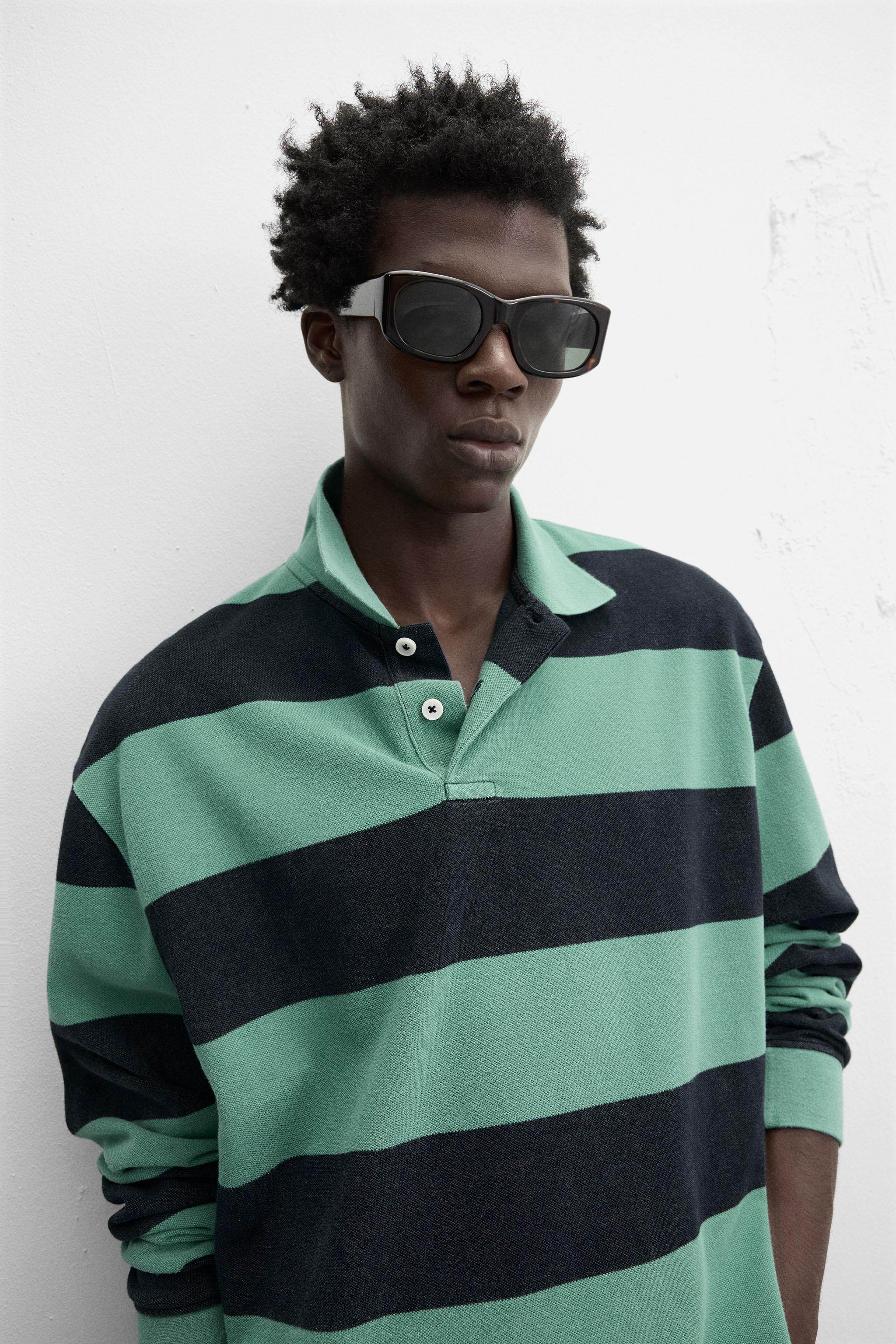 STRIPED WASHED POLO SHIRT