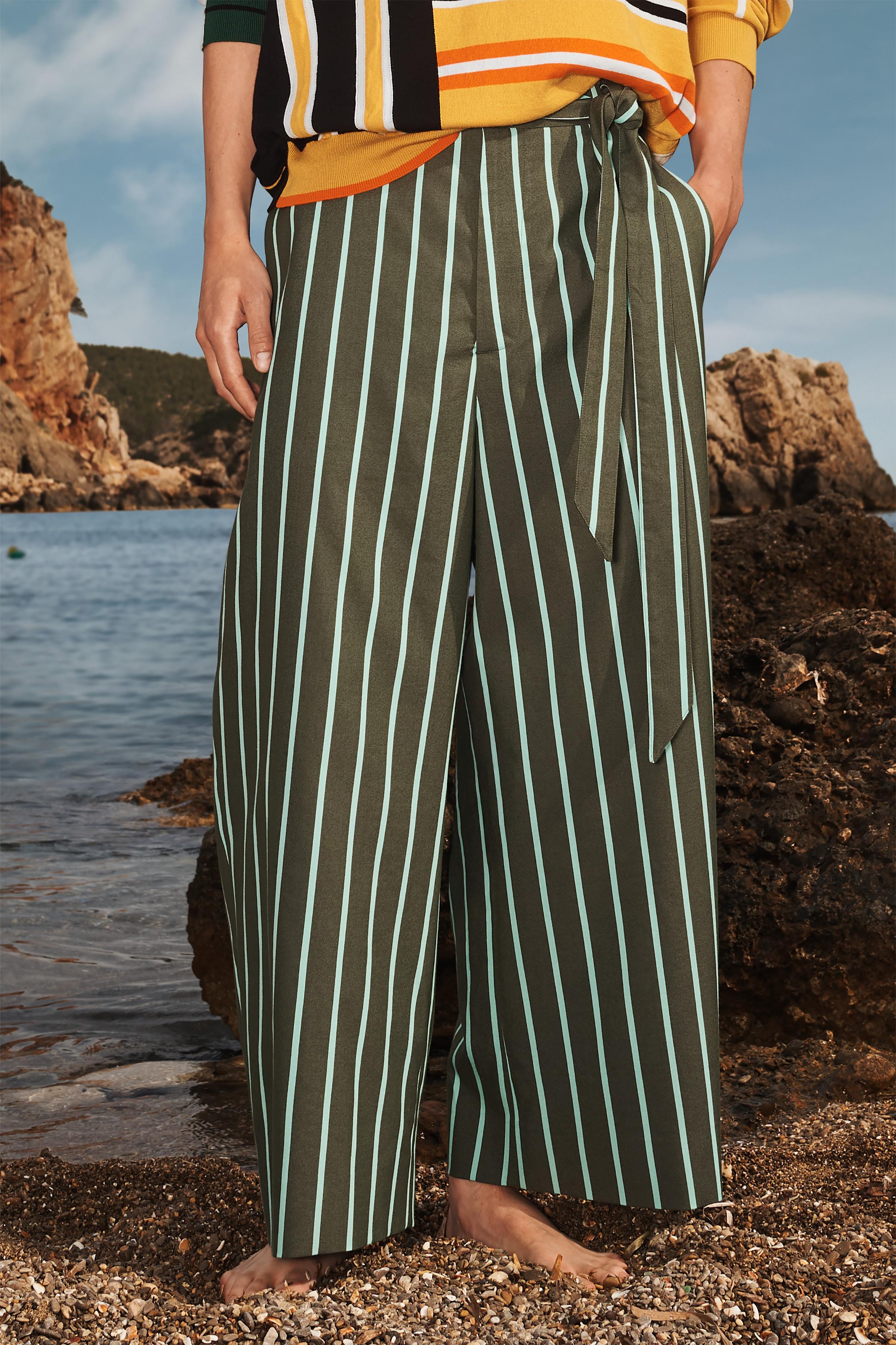 LIMITED EDITION STRIPED WIDE FIT PANTS