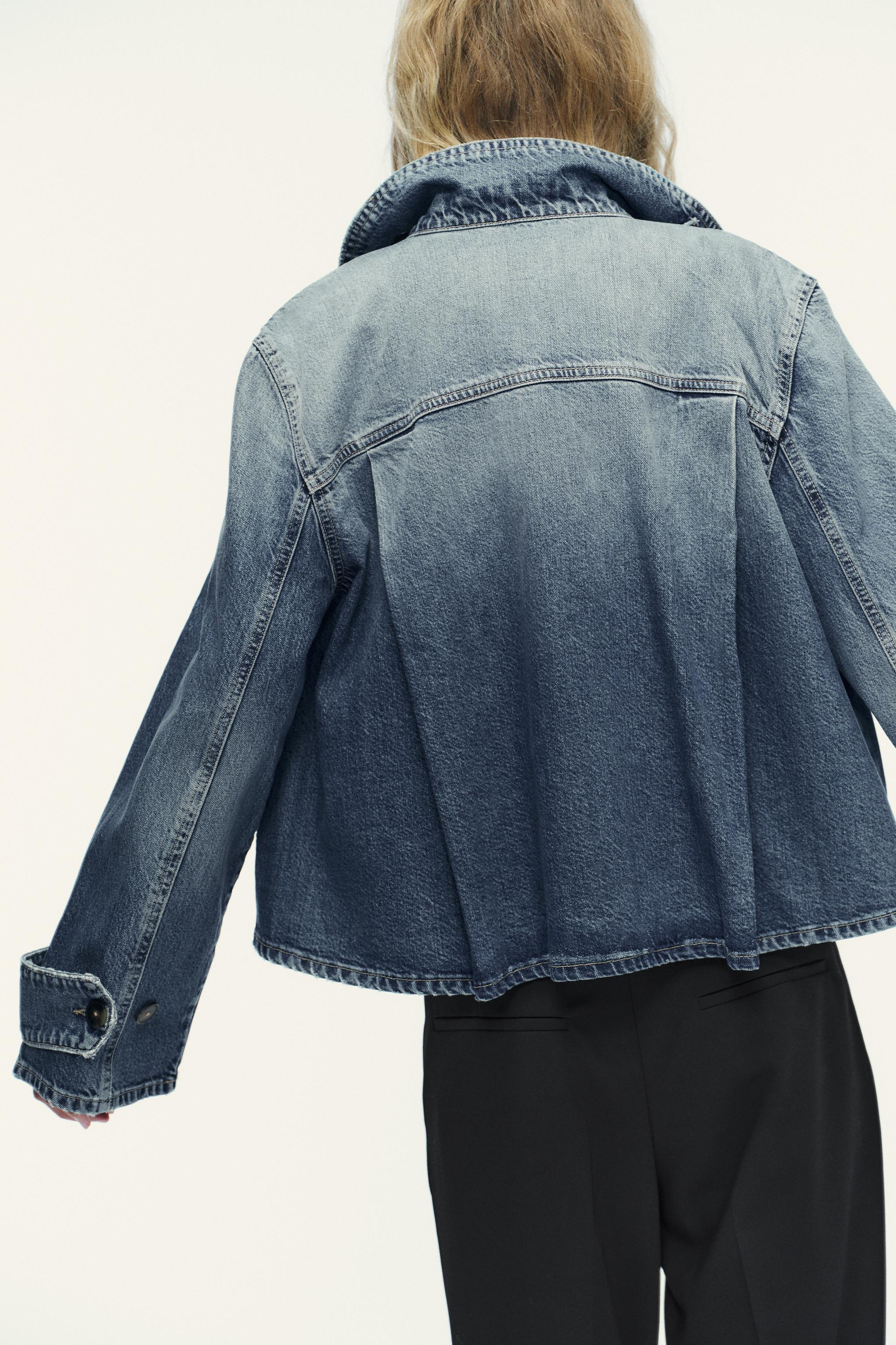 TRF HIGH COLLAR DENIM JACKET