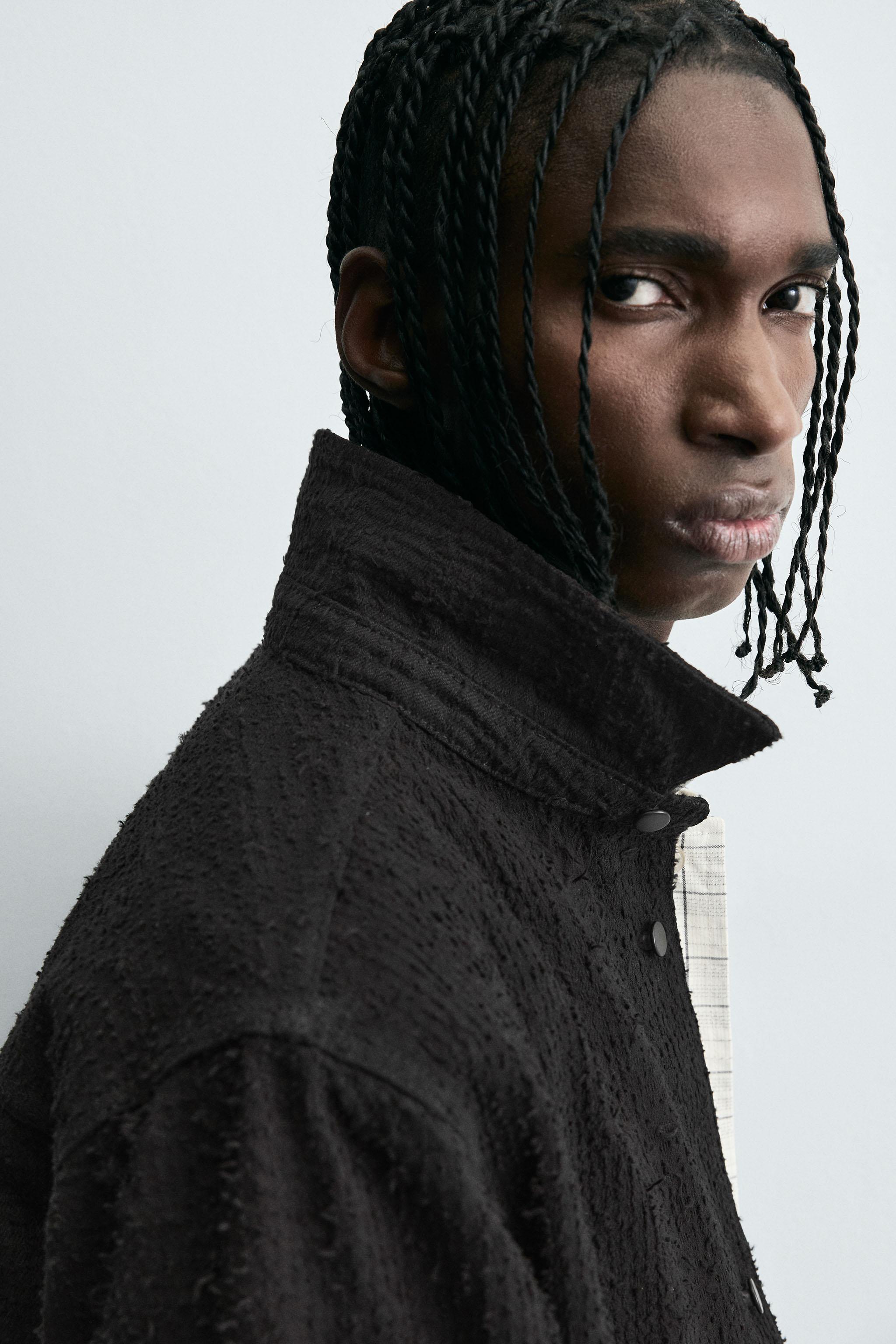 TEXTURED DENIM SHIRT