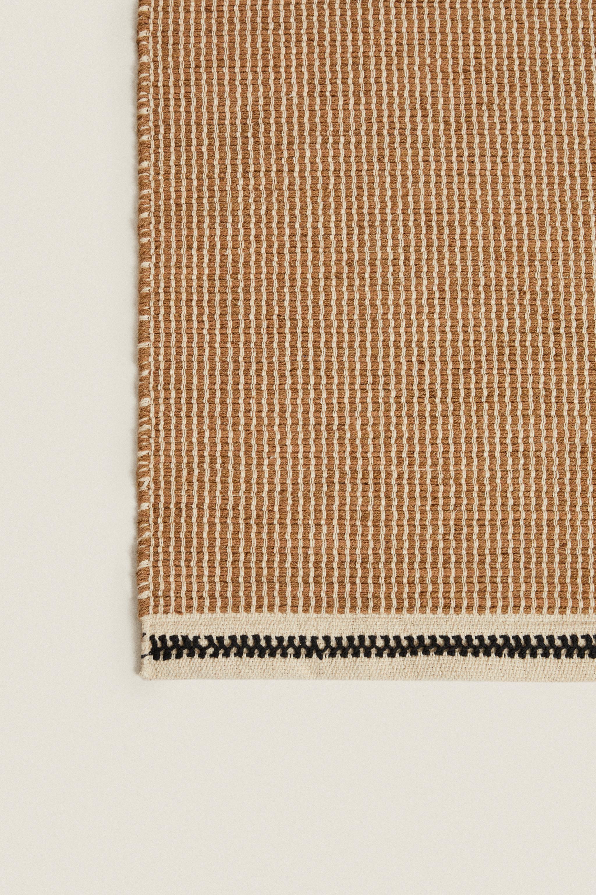NON-SLIP STRIPED JUTE RUG