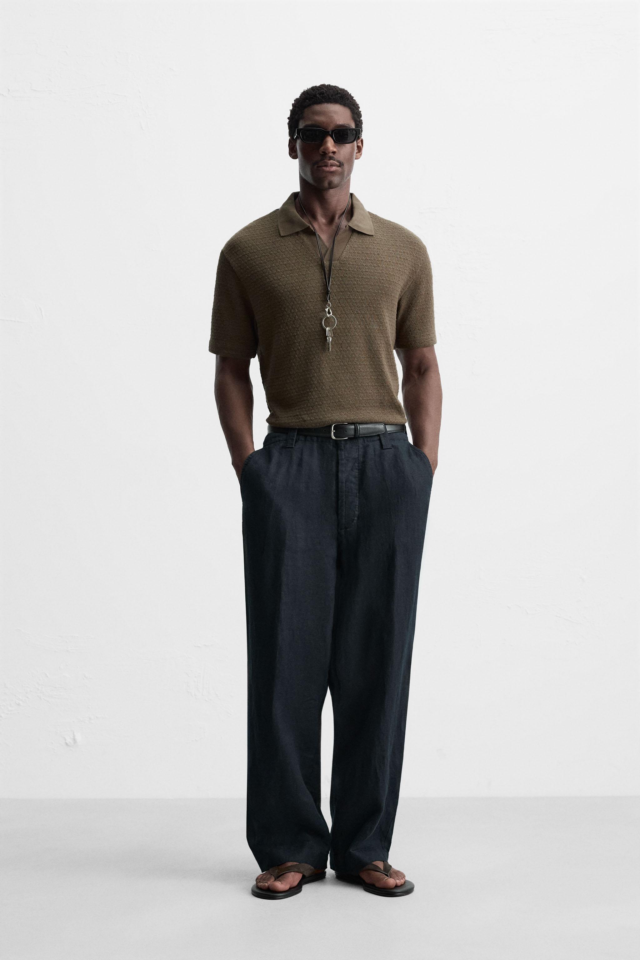 GEOMETRIC JACQUARD POLO SHIRT