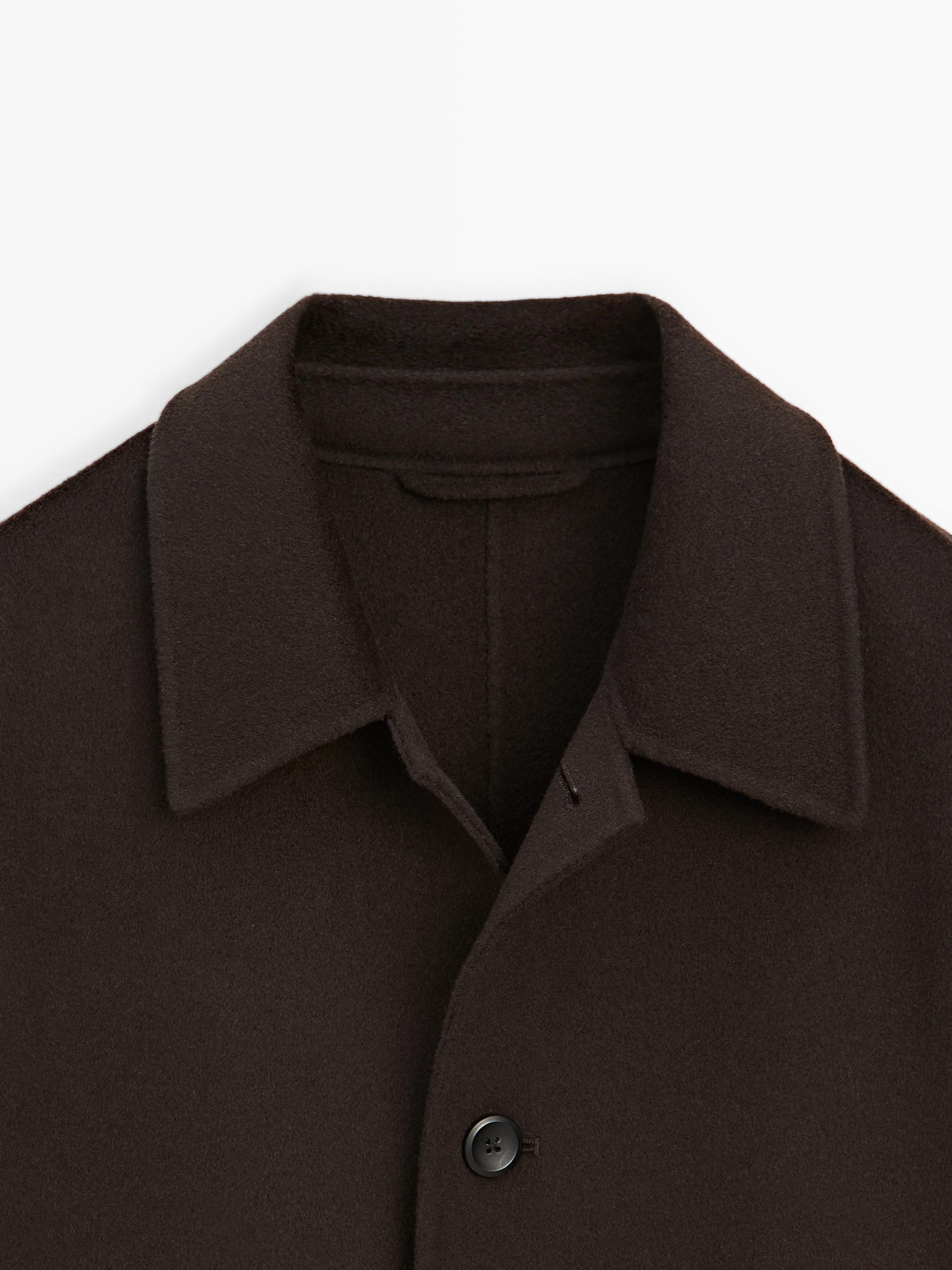 Long wool blend coat