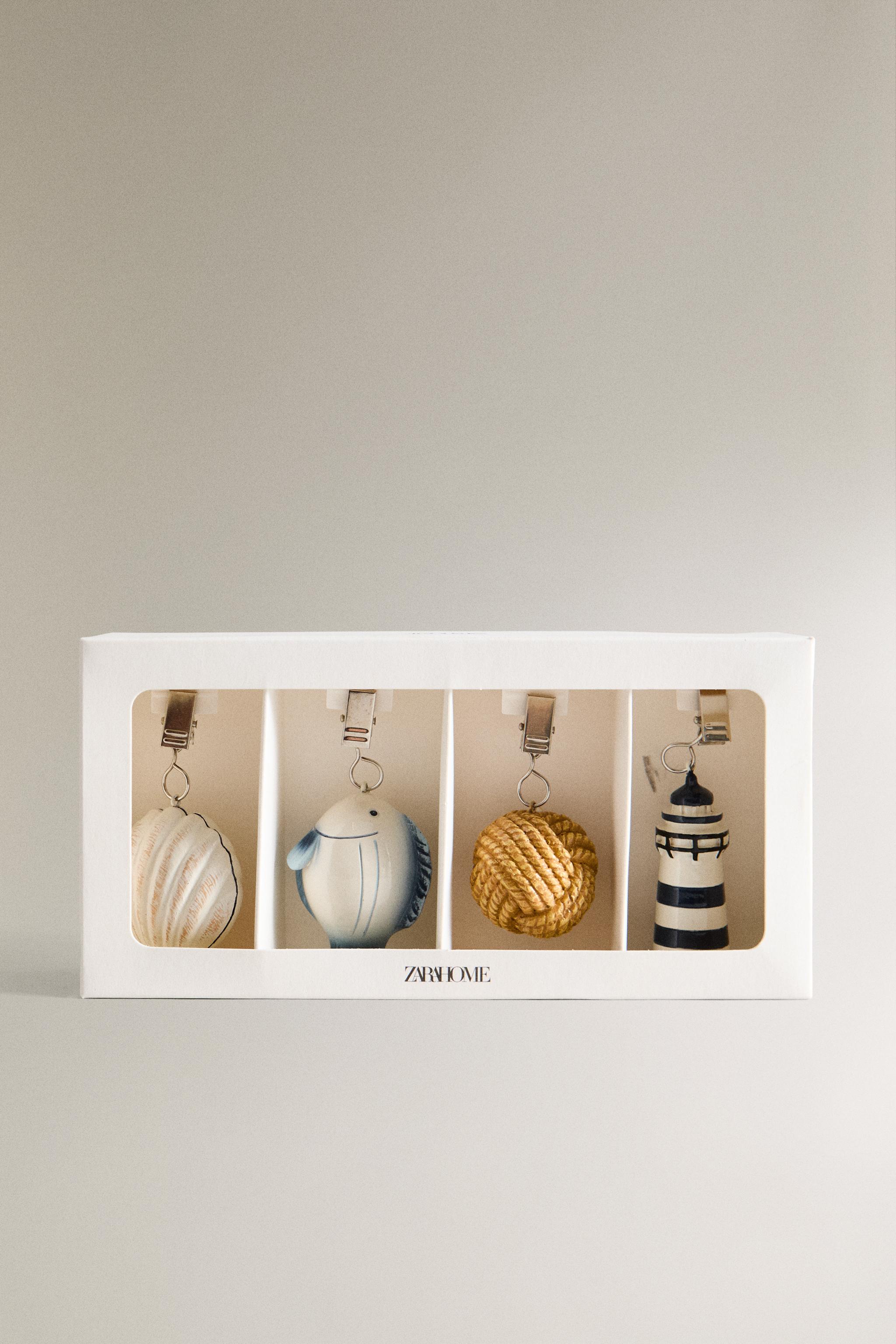 SET OF MARINE TABLECLOTH CLIPS (SET OF 4)