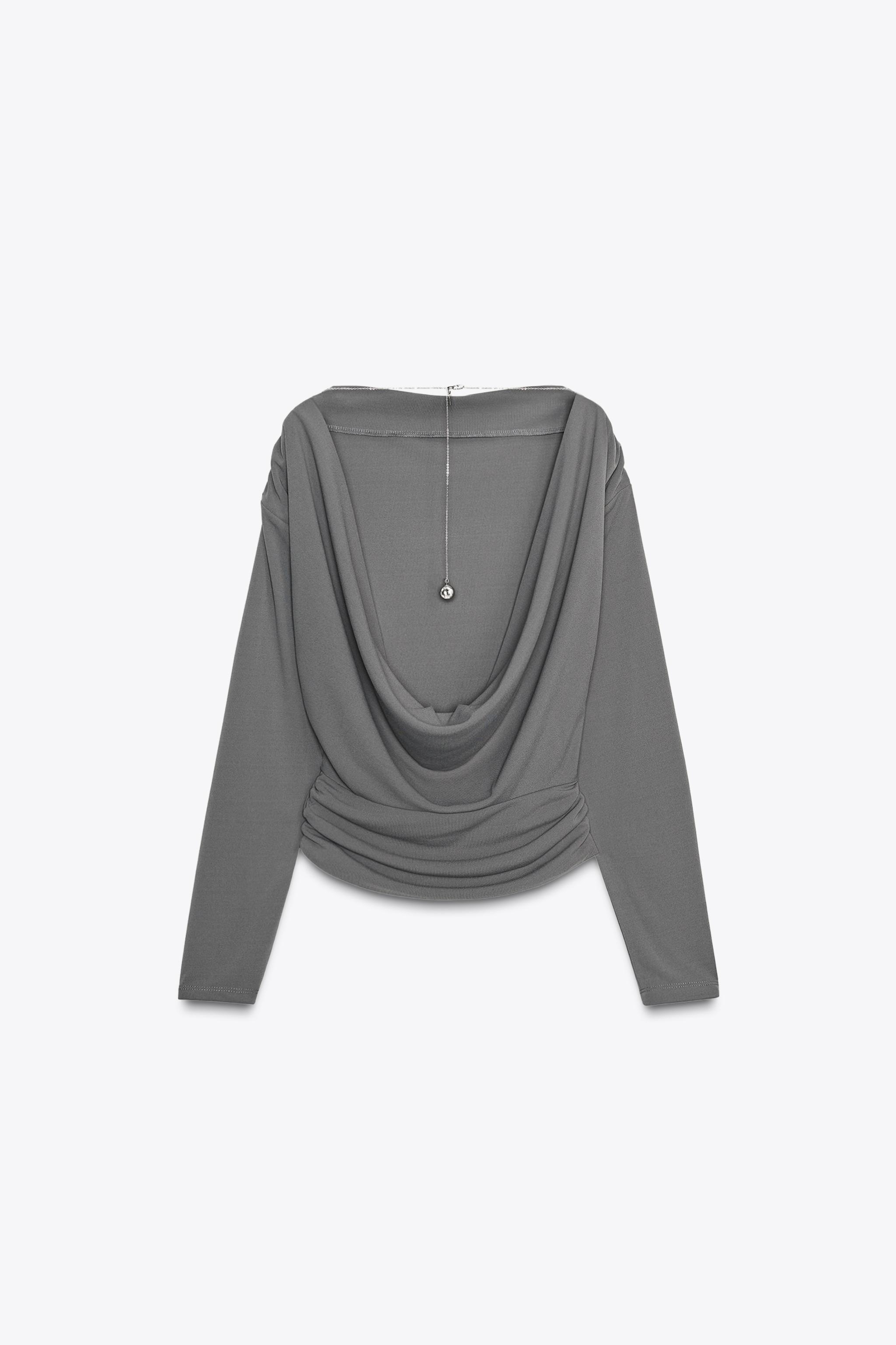 JEWEL DRAPED BACK TOP