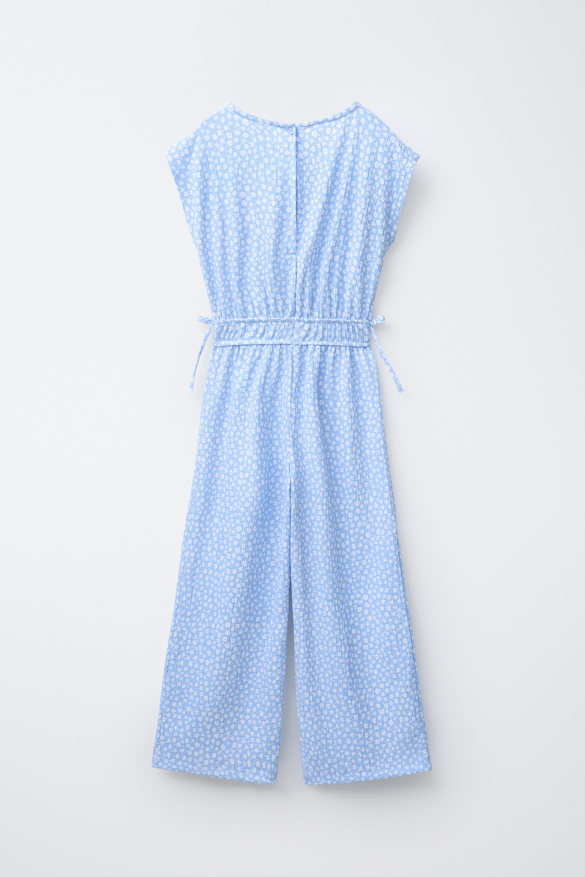 TEXTURED PRINT LONG JUMPSUIT