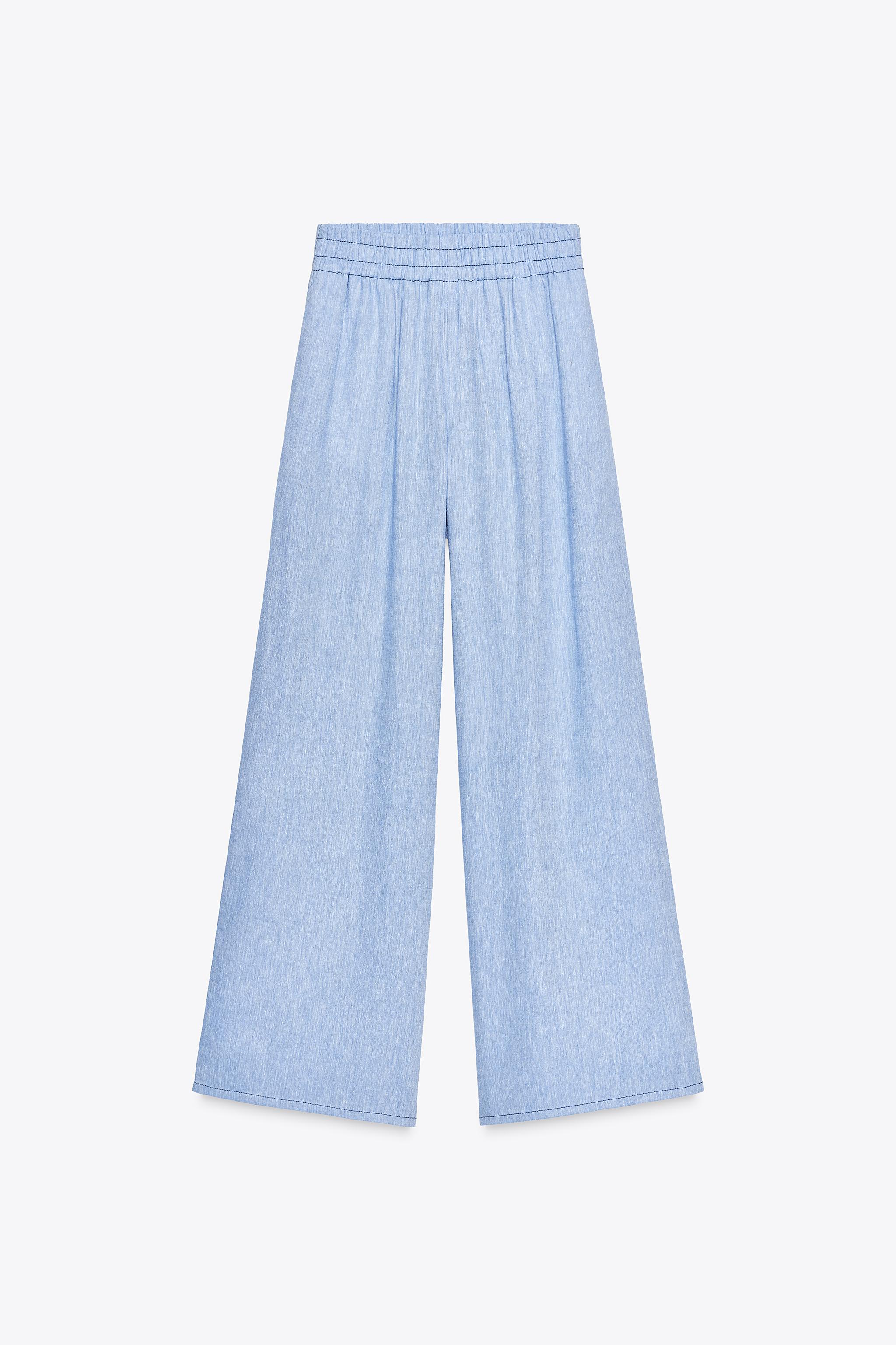 WIDE LEG LINEN PANTS