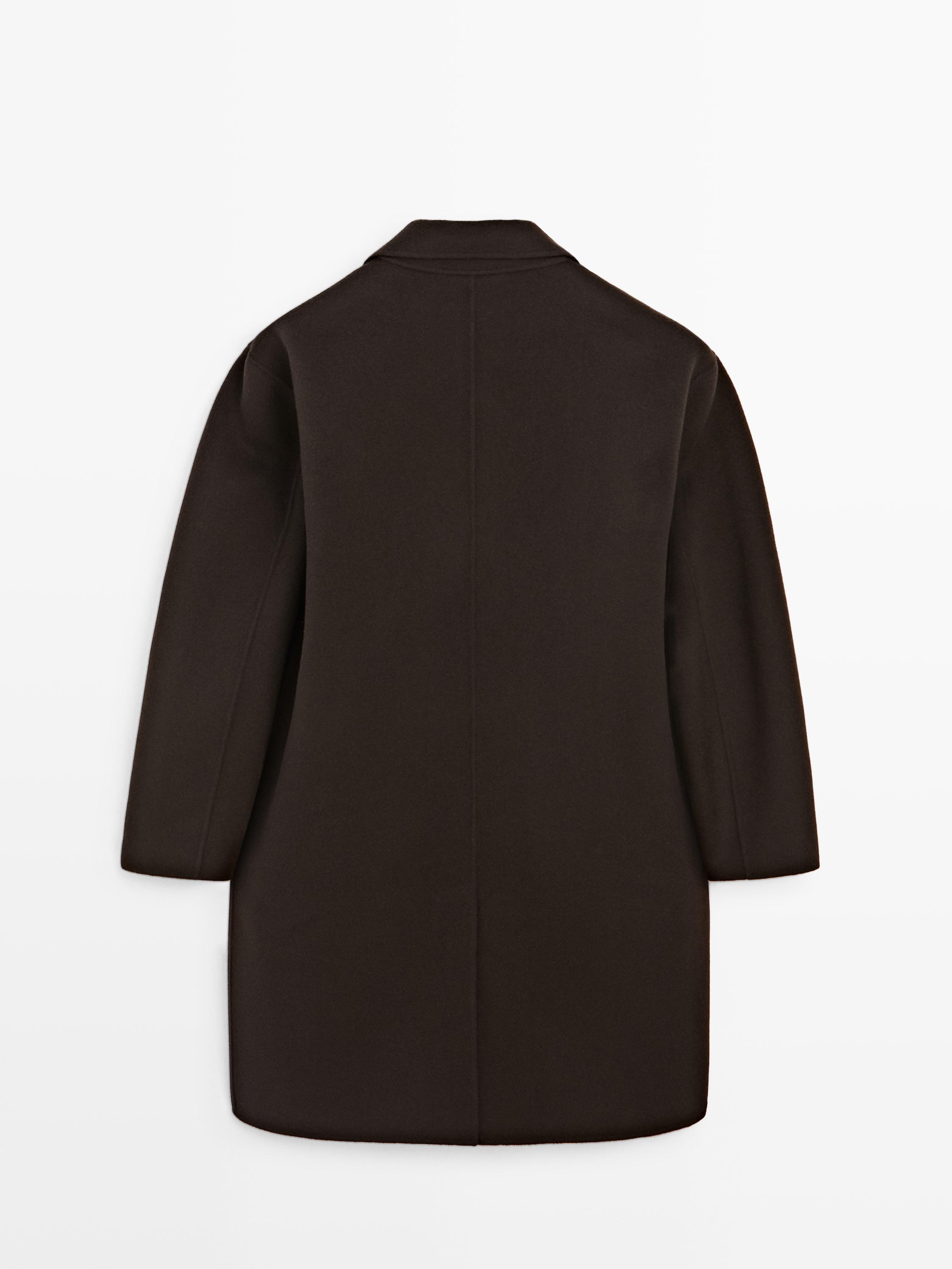 Long wool blend coat