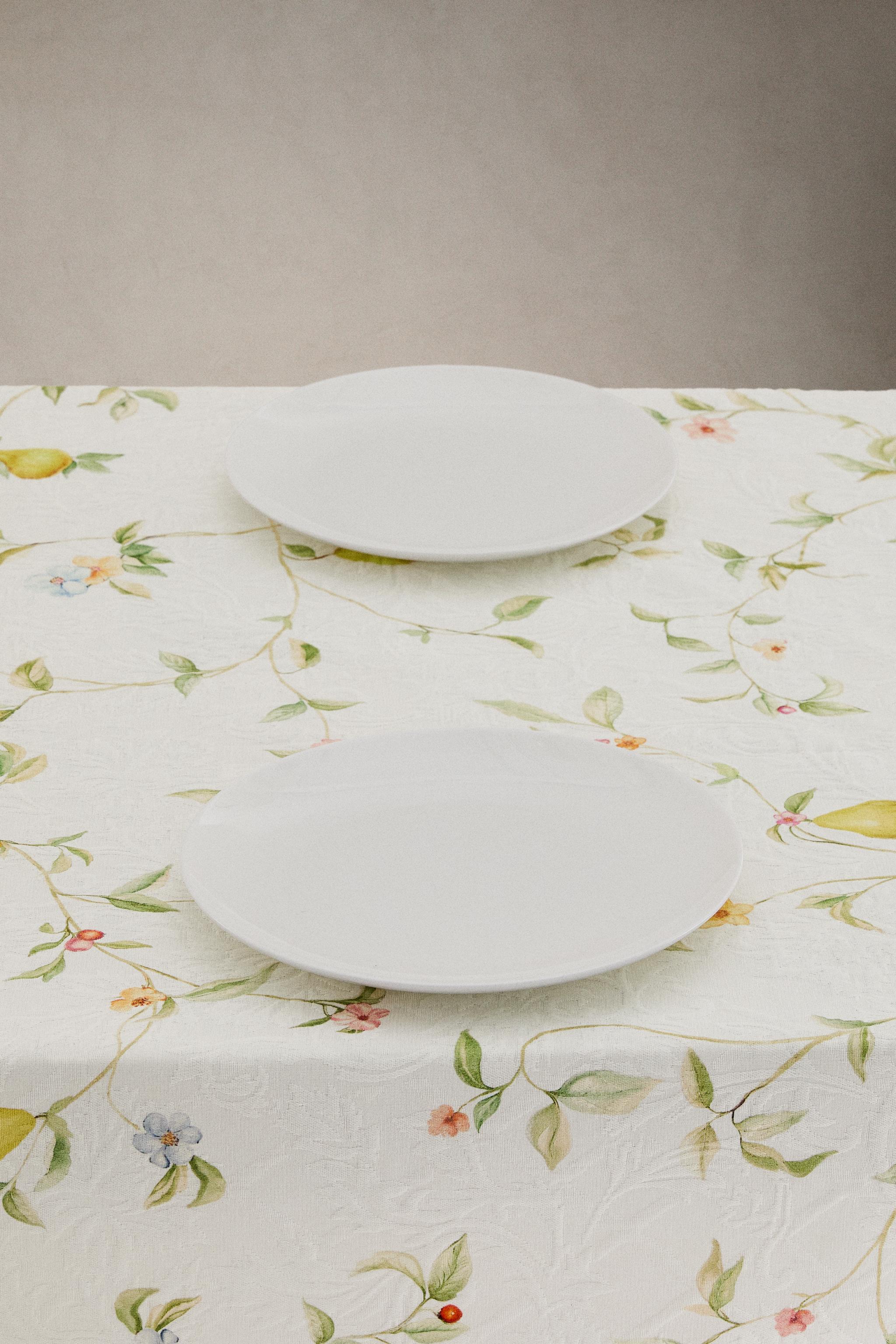 JACQUARD COTTON TABLECLOTH WITH PEARS
