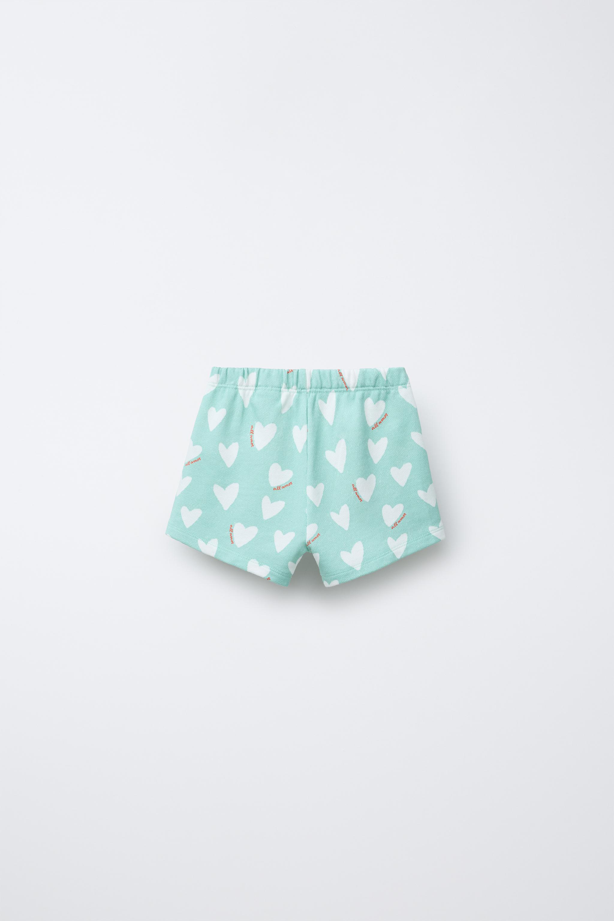 HEART PRINT BERMUDA SHORTS