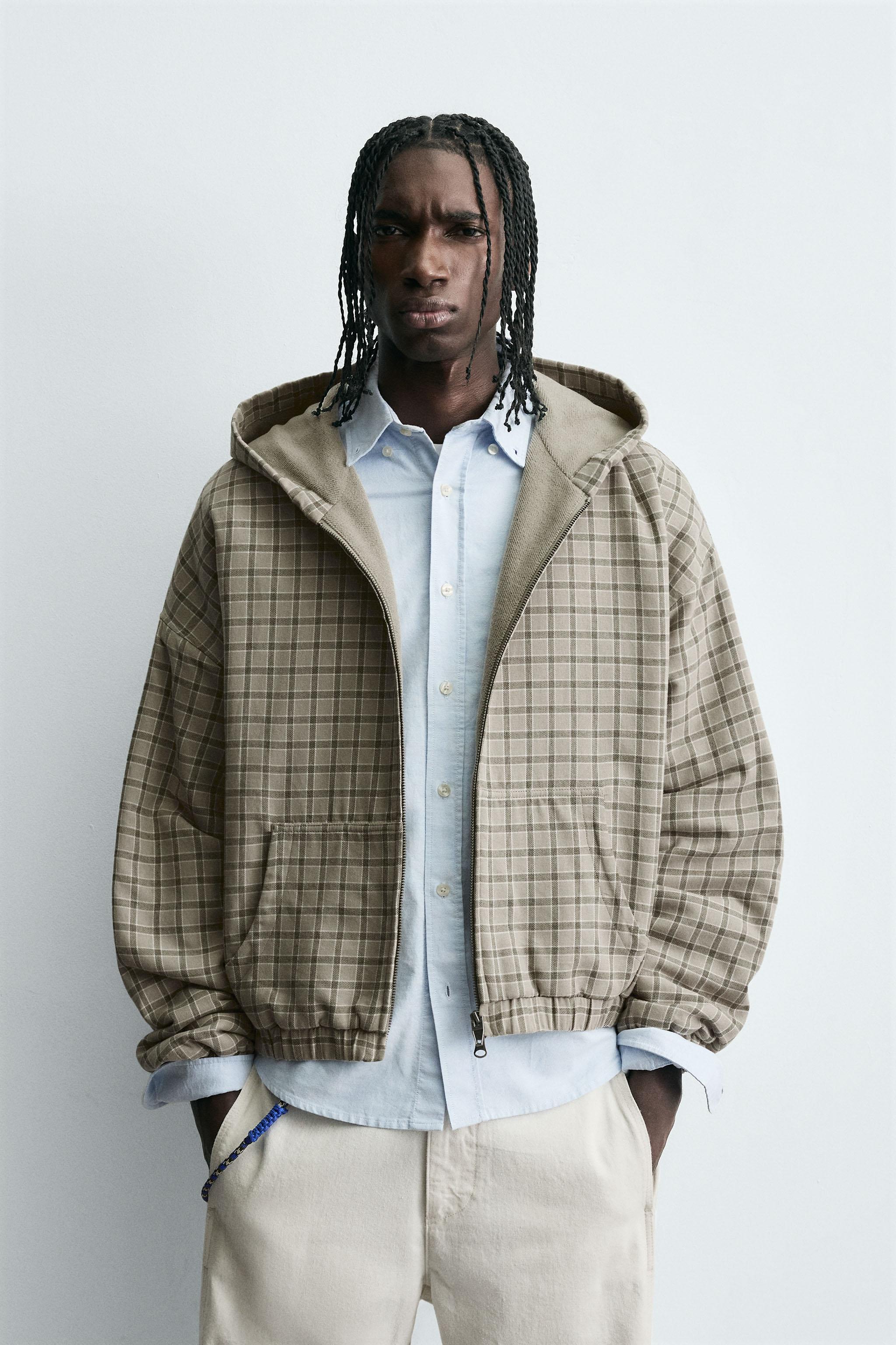 CHECKERED BOXY FIT JACKET