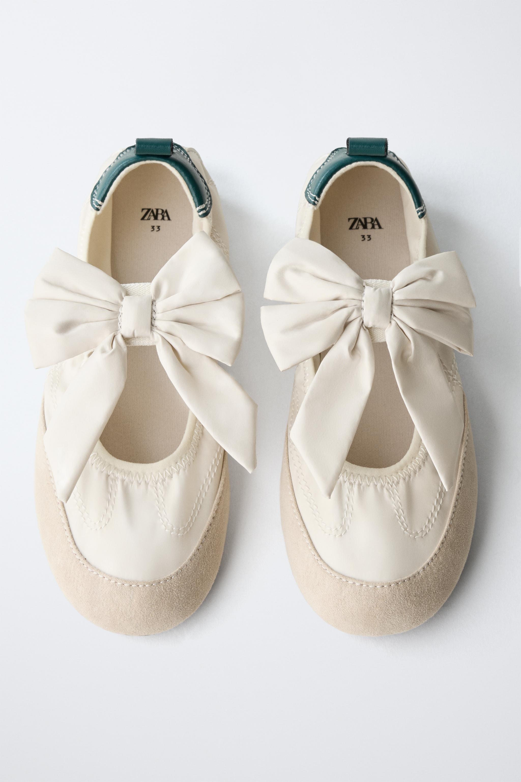 SPORTY BALLET FLATS WITH BOW