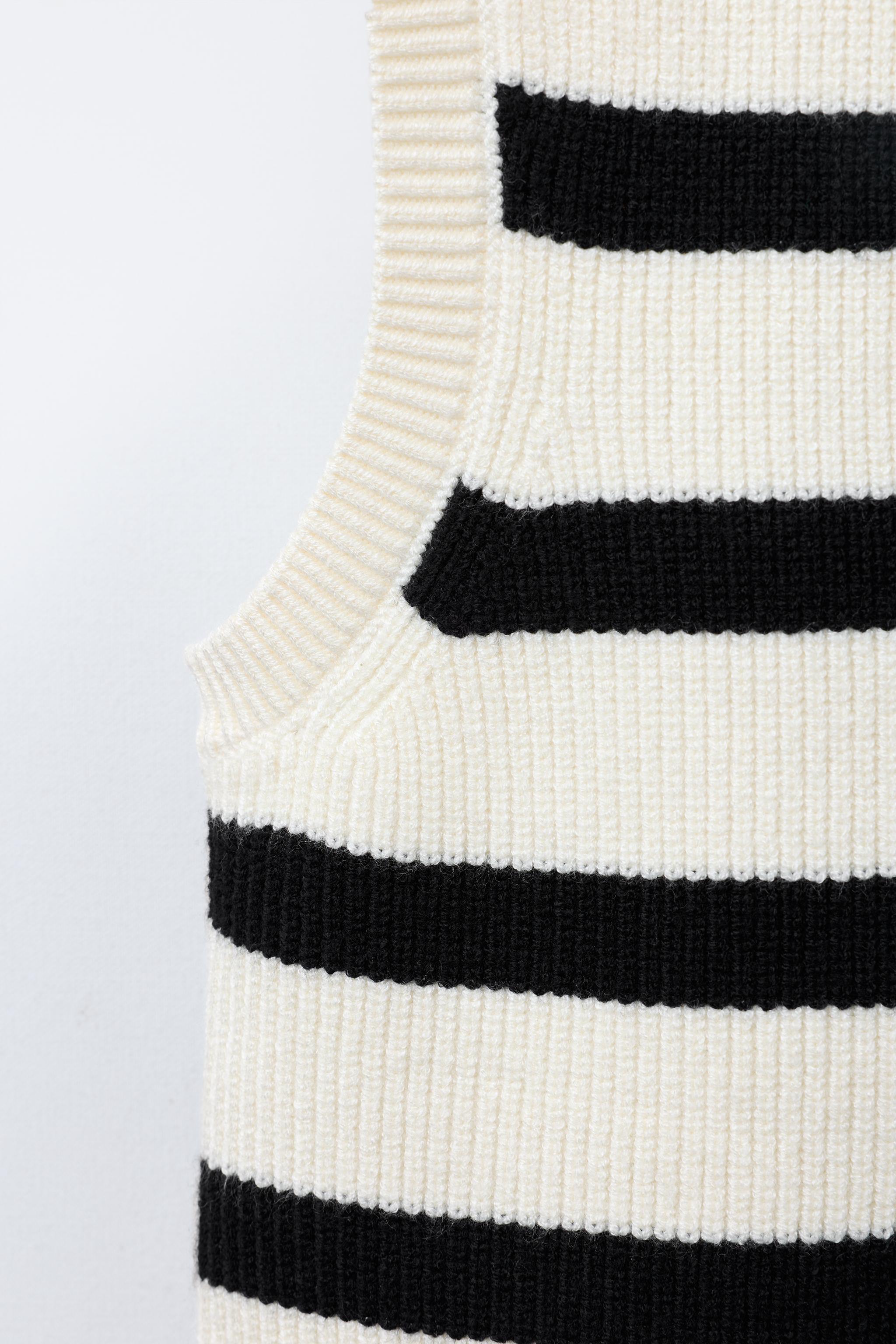 STRIPED KNIT VEST