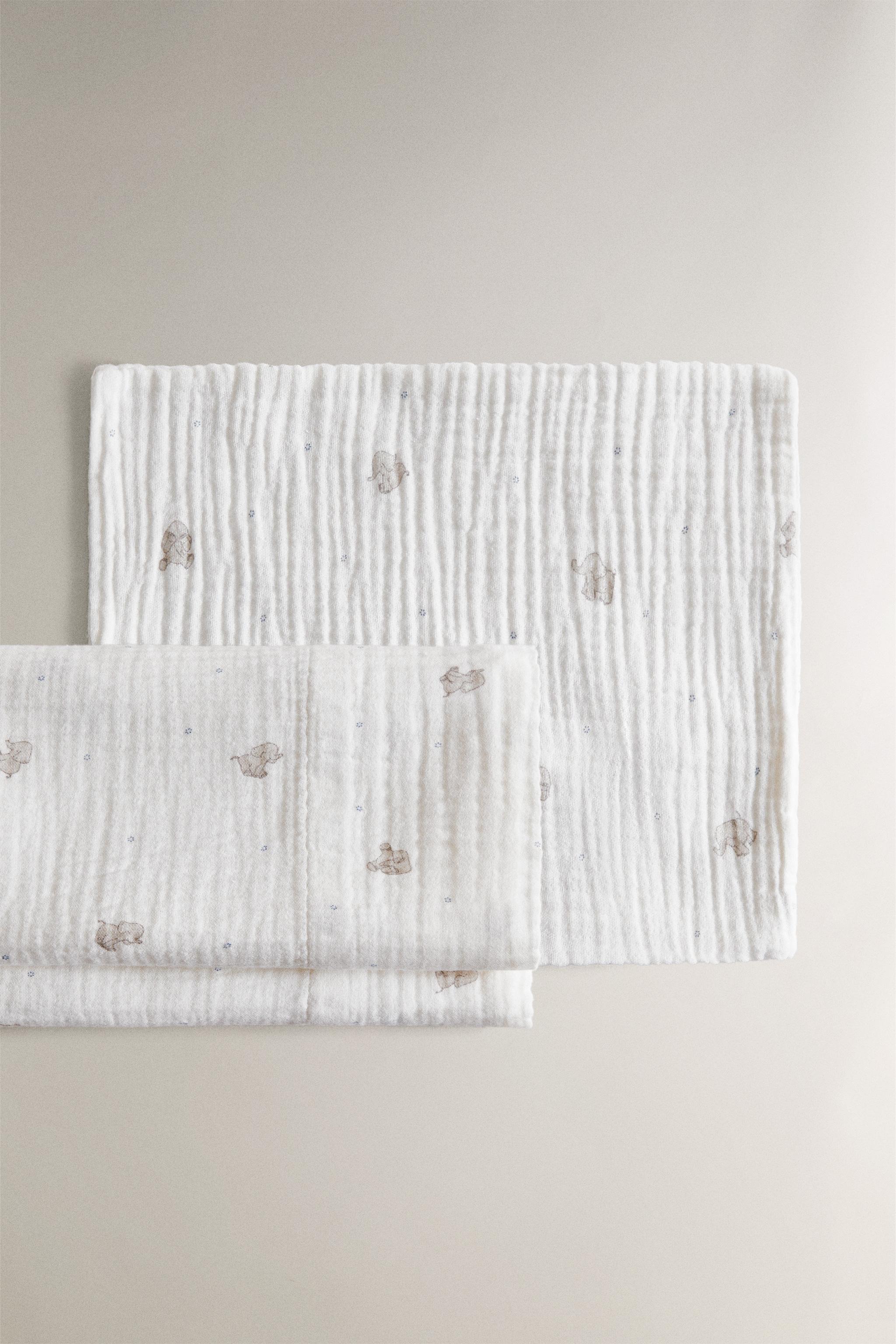 MINI CRIB MUSLIN ELEPHANT SHEET SET