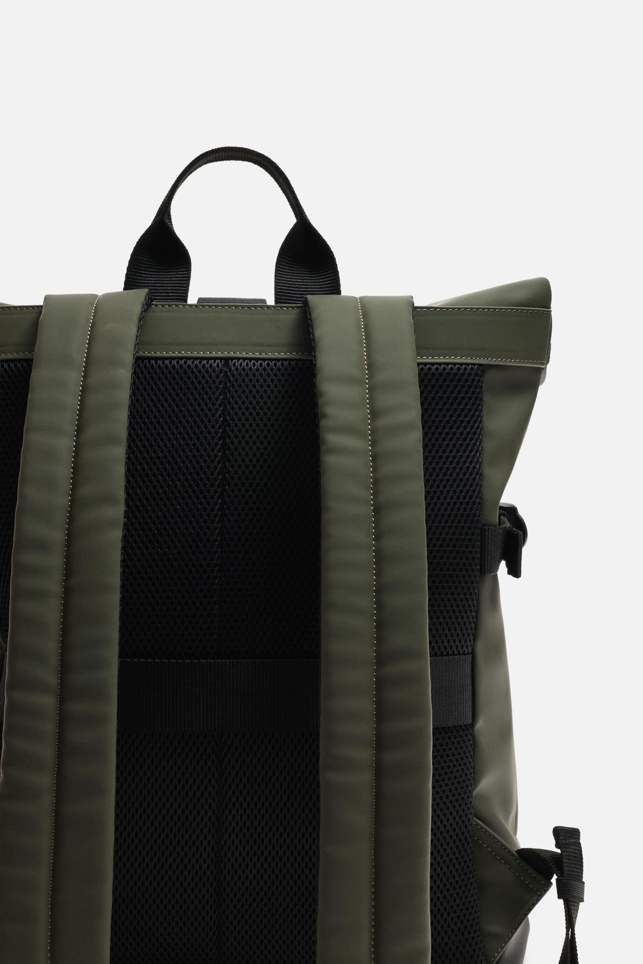 RUBBERIZED FLAP BACKPACK