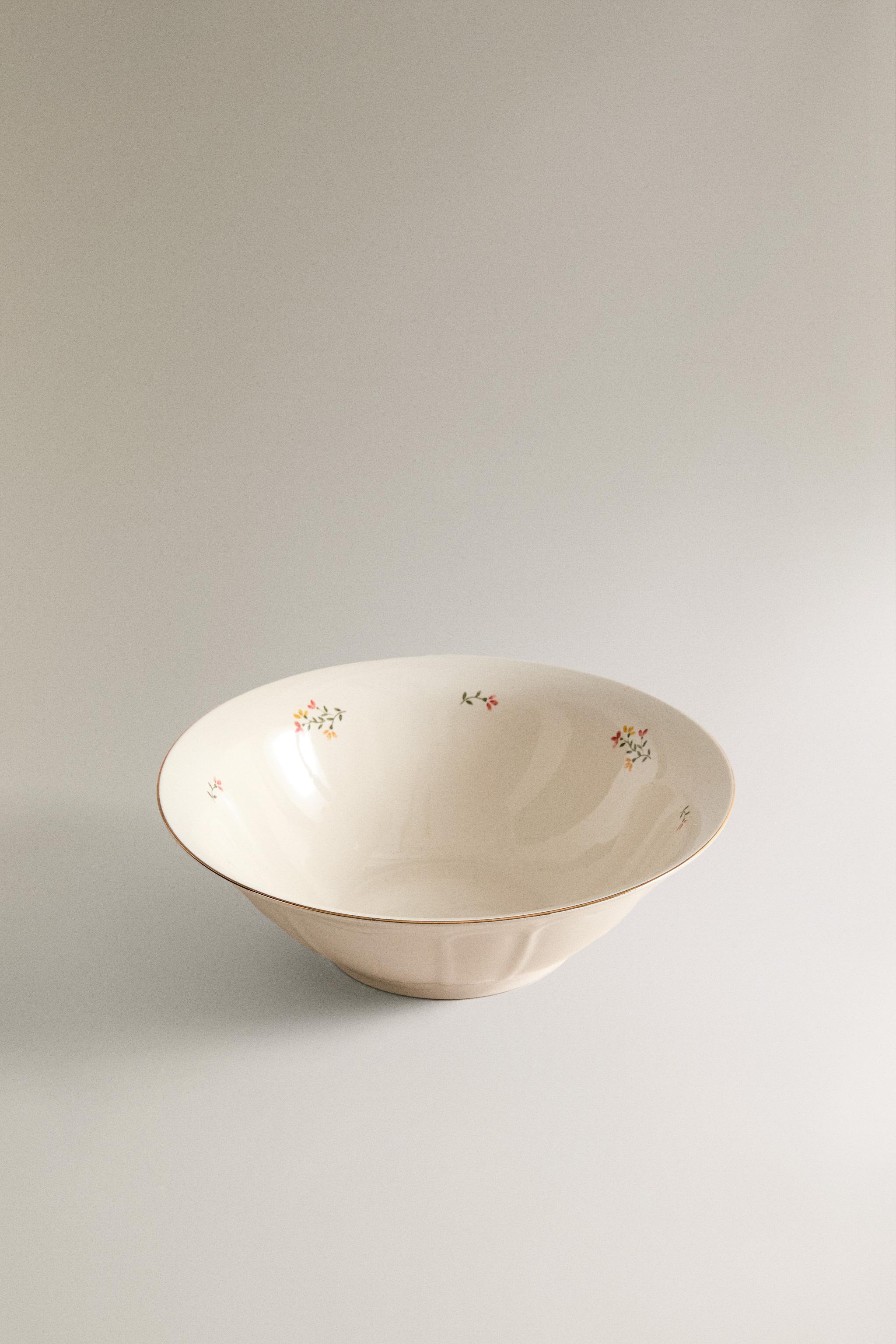 FLORAL PORCELAIN SALAD BOWL