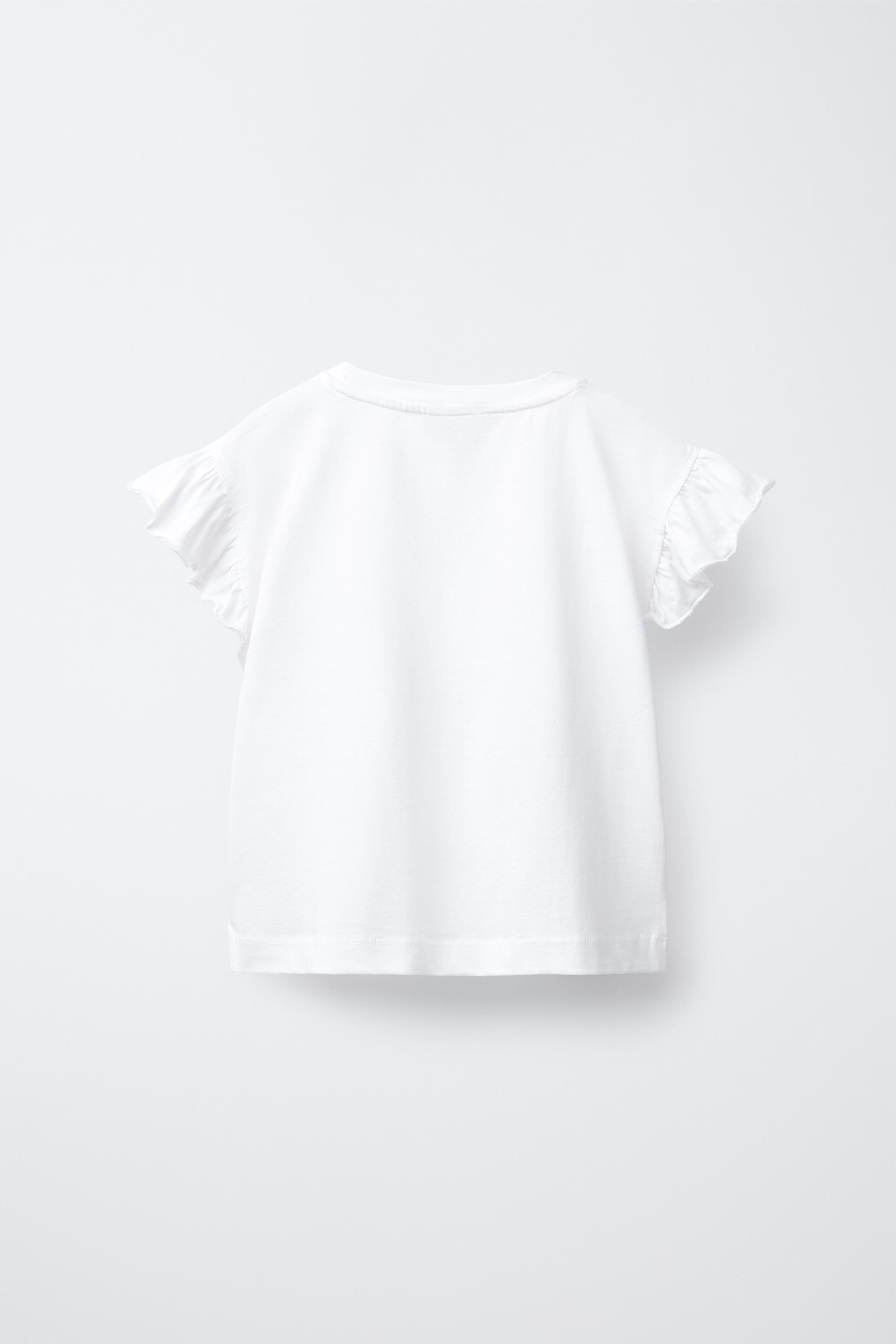 PLAIN RUFFLE T-SHIRT