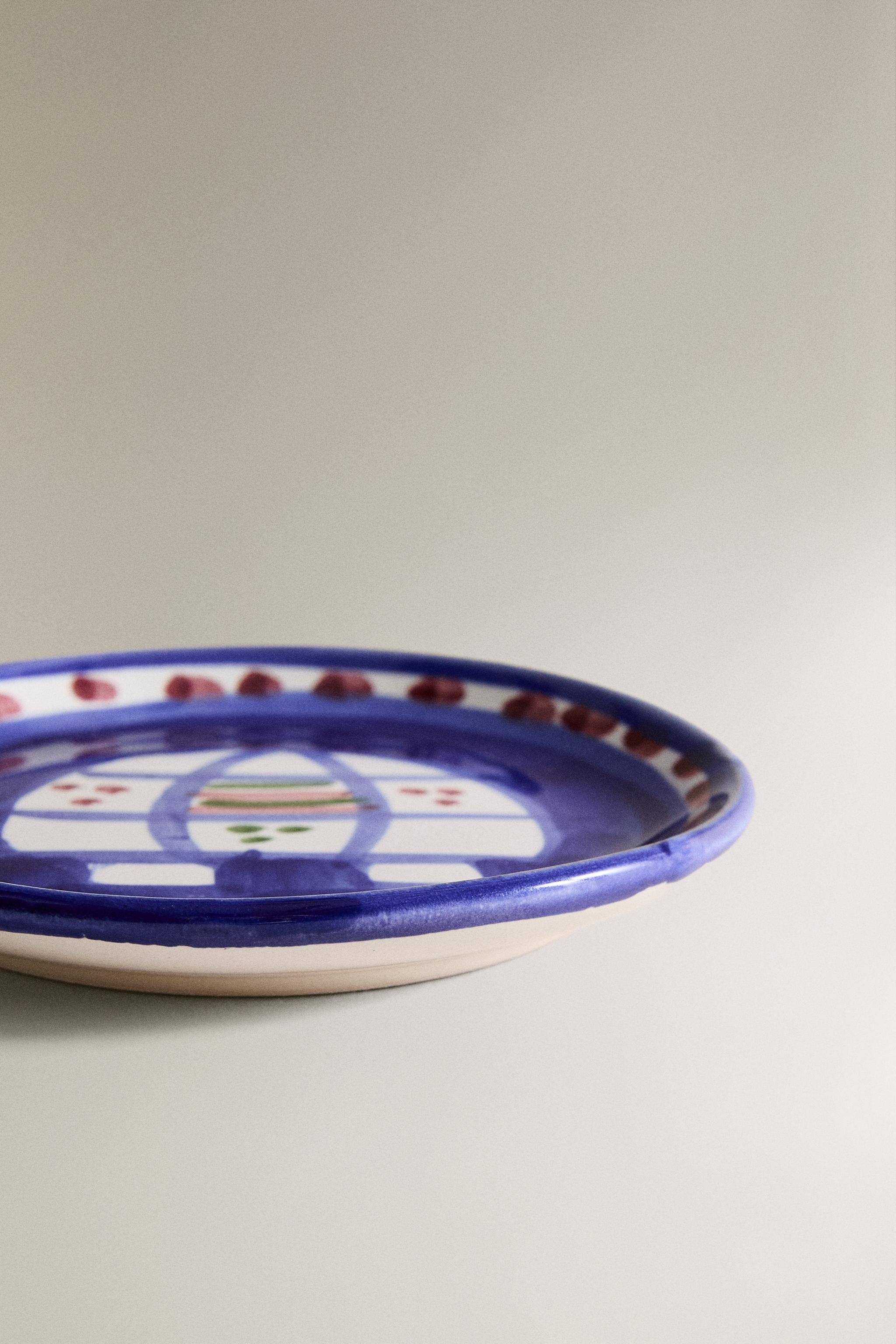 PAINTED CERAMIC SIDE PLATE
