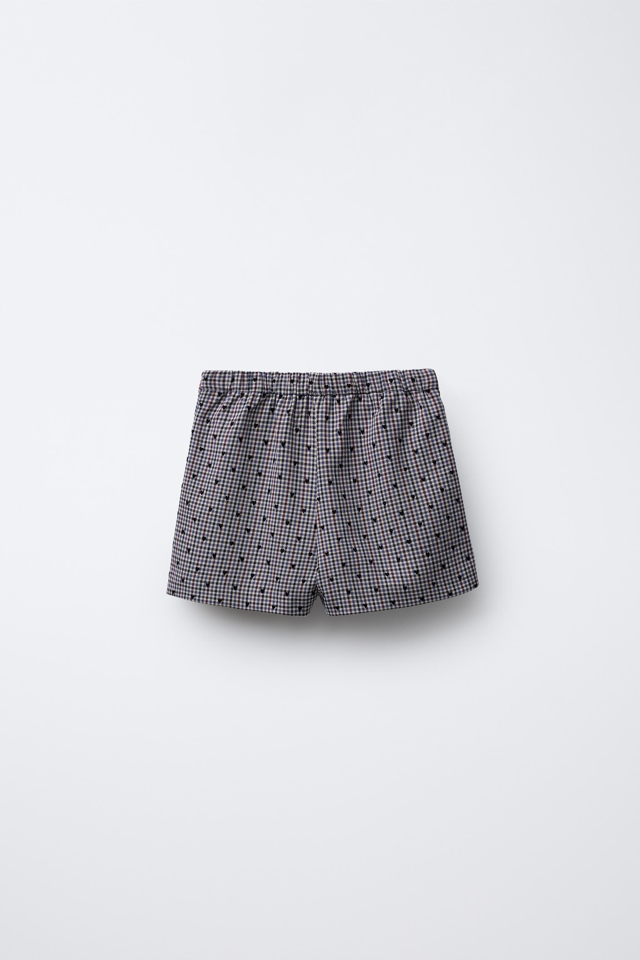 CHECKERED FLOCK HEART SKORT