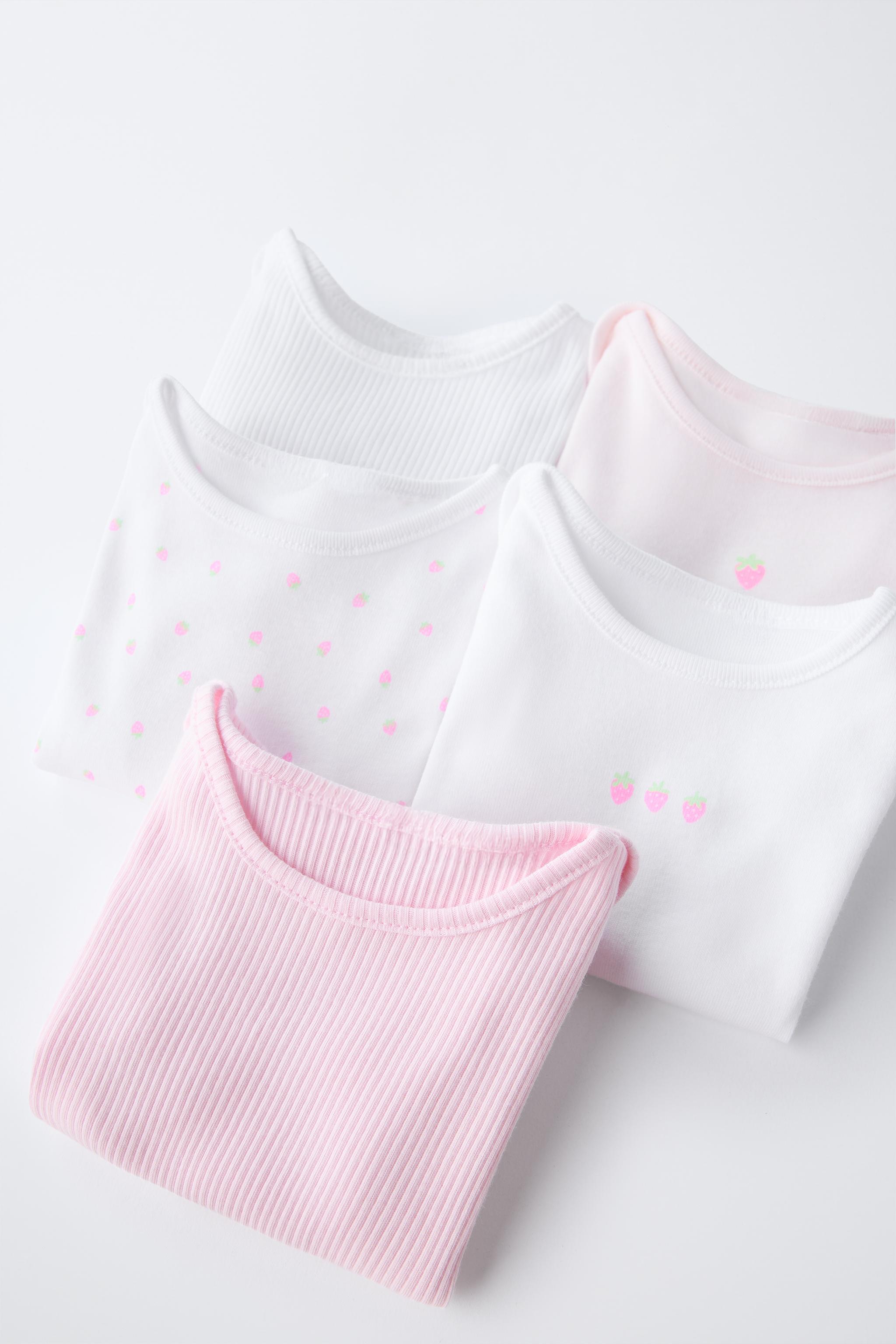 FIVE-PACK OF STRAWBERRY BODYSUITS