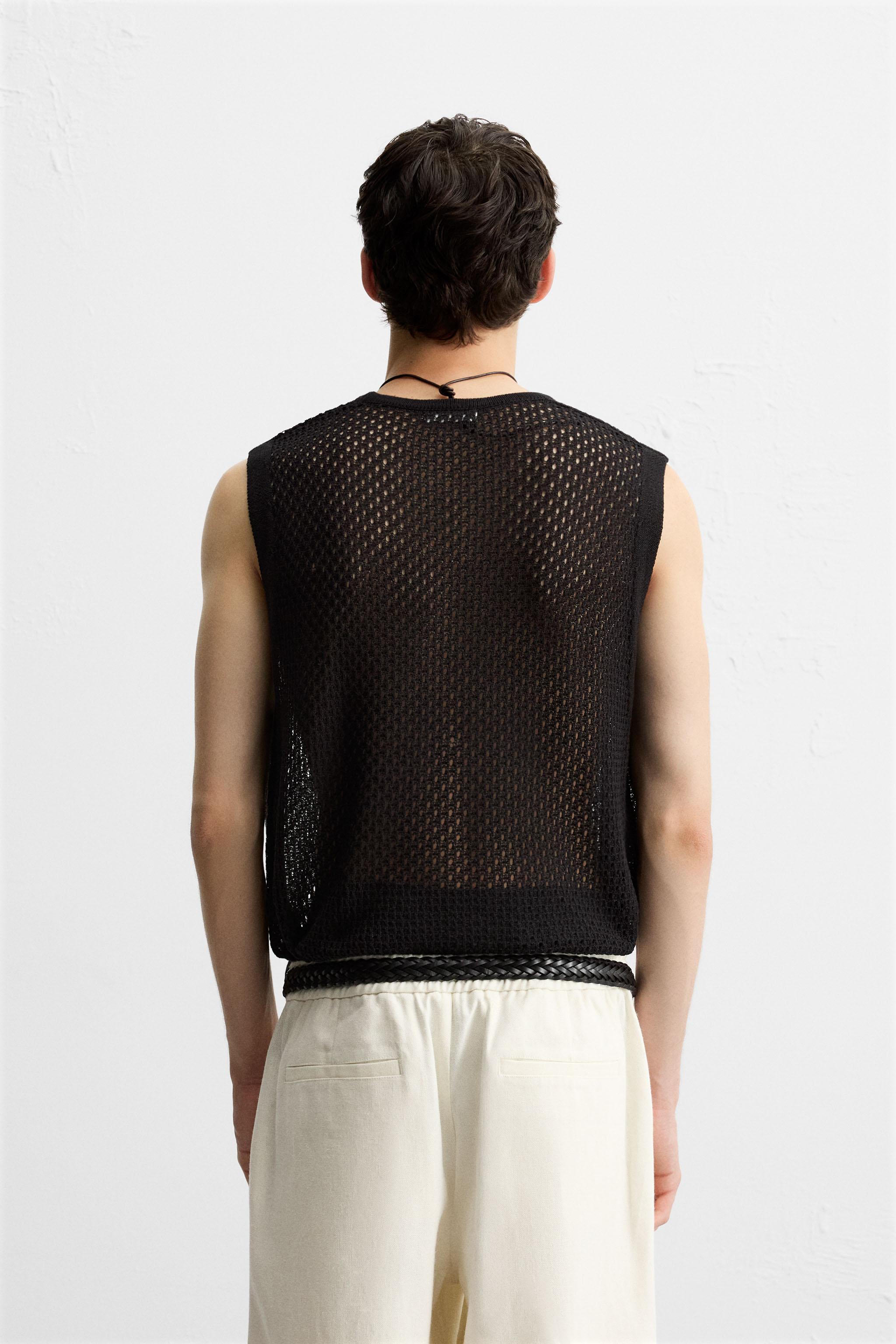 KNIT LACE VEST