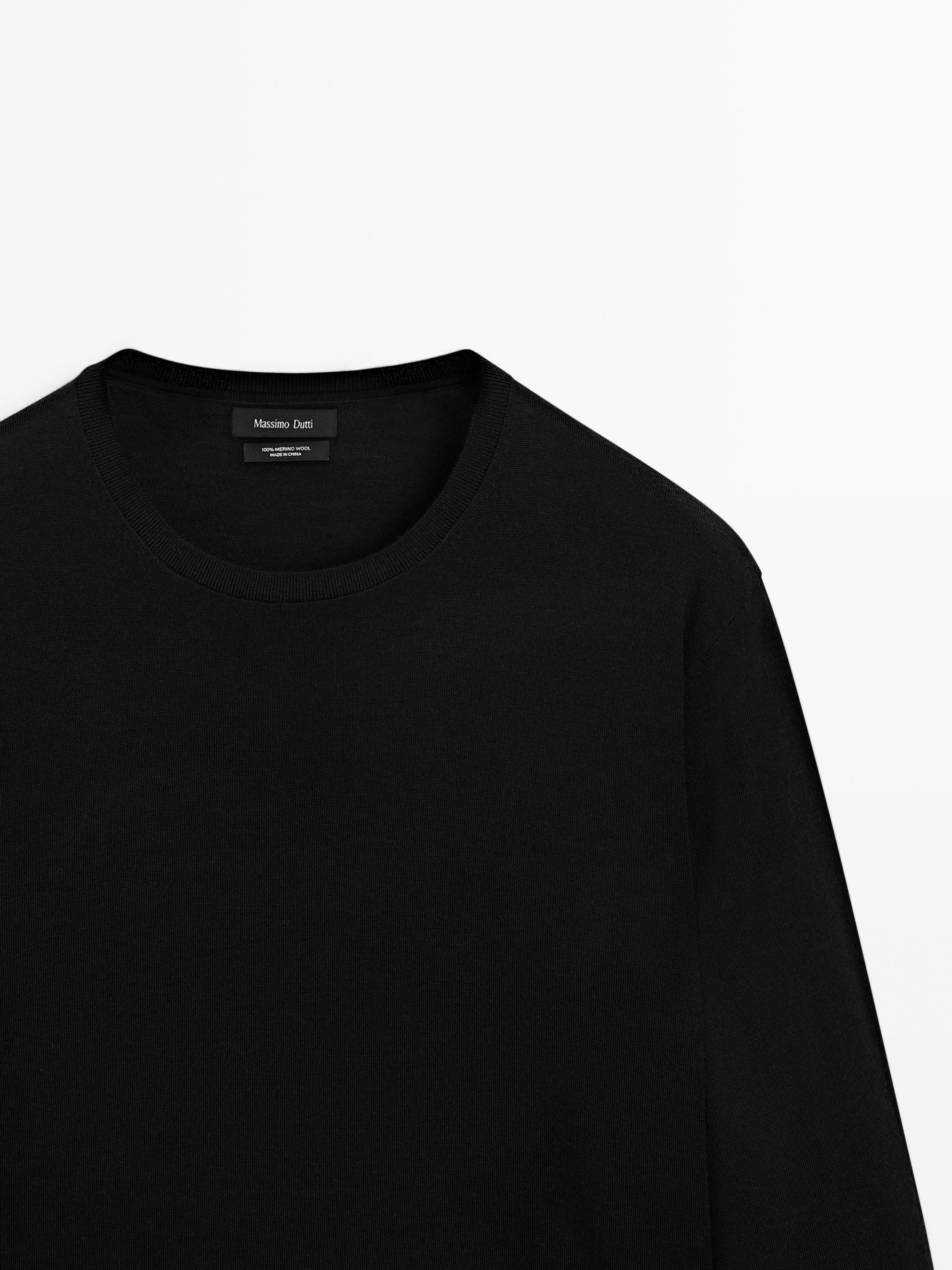 100% merino wool knit sweater