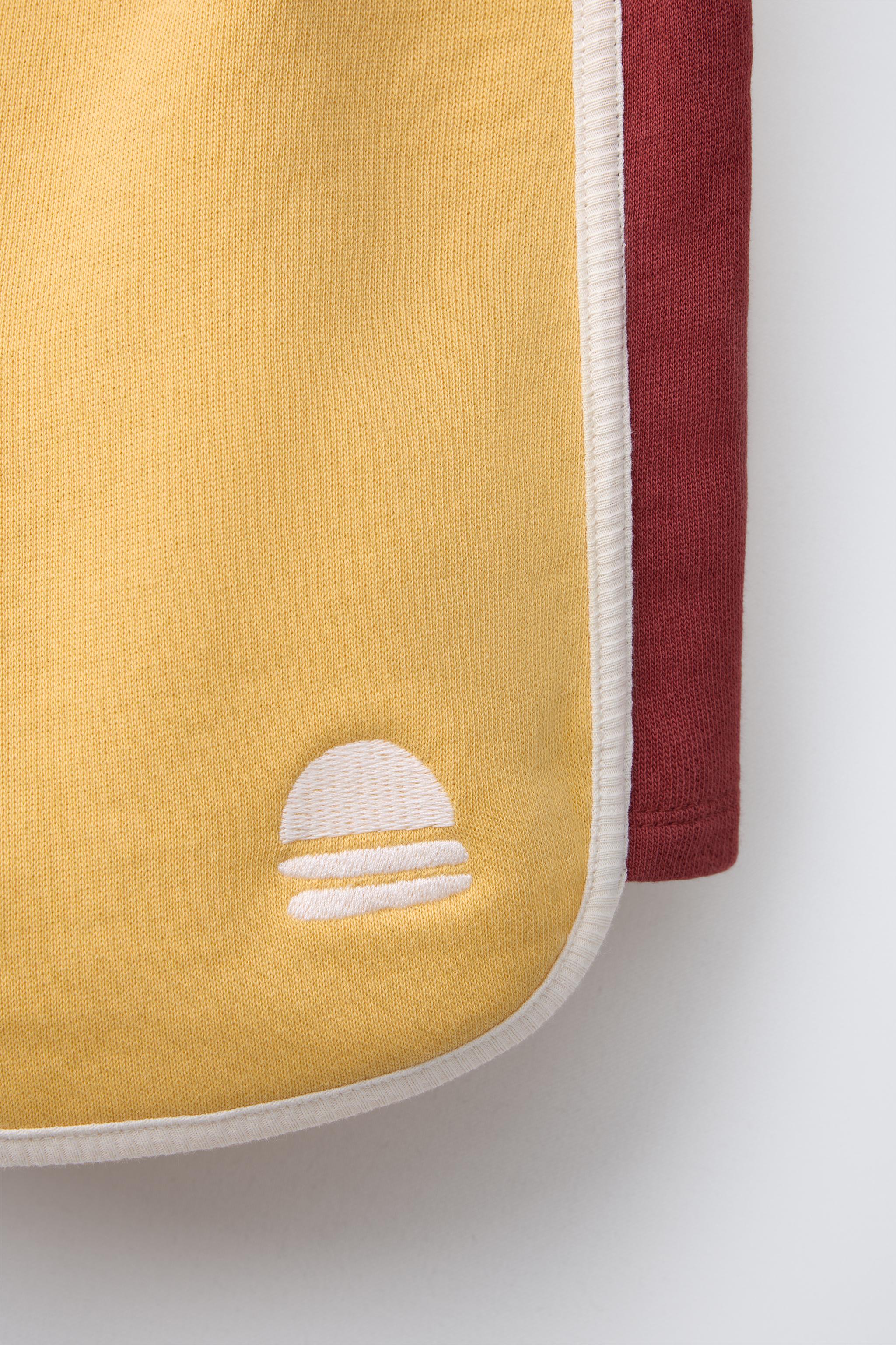 EMBROIDERED PLUSH SHORTS