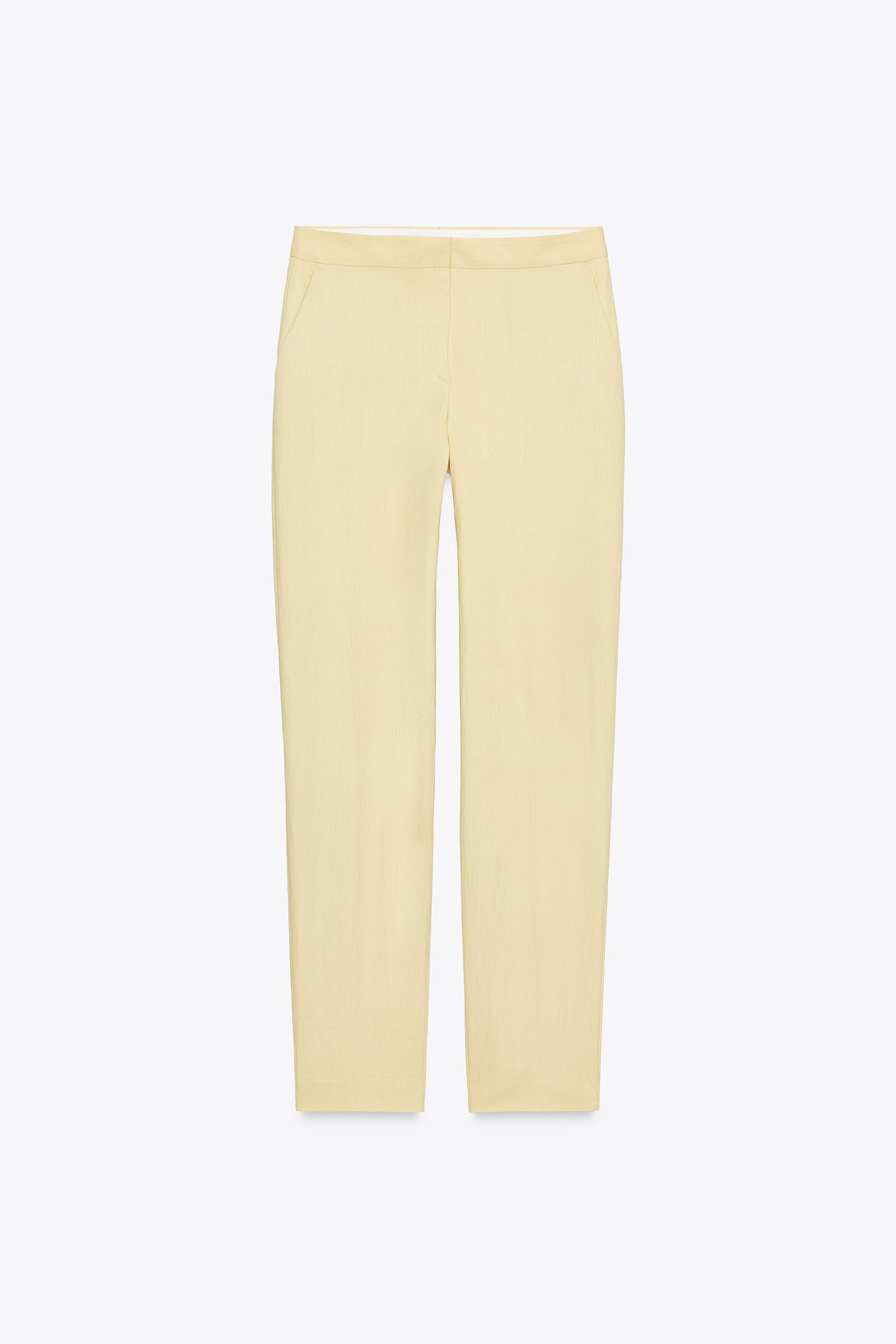 TEXTURED STRAIGHT LEG PANTS