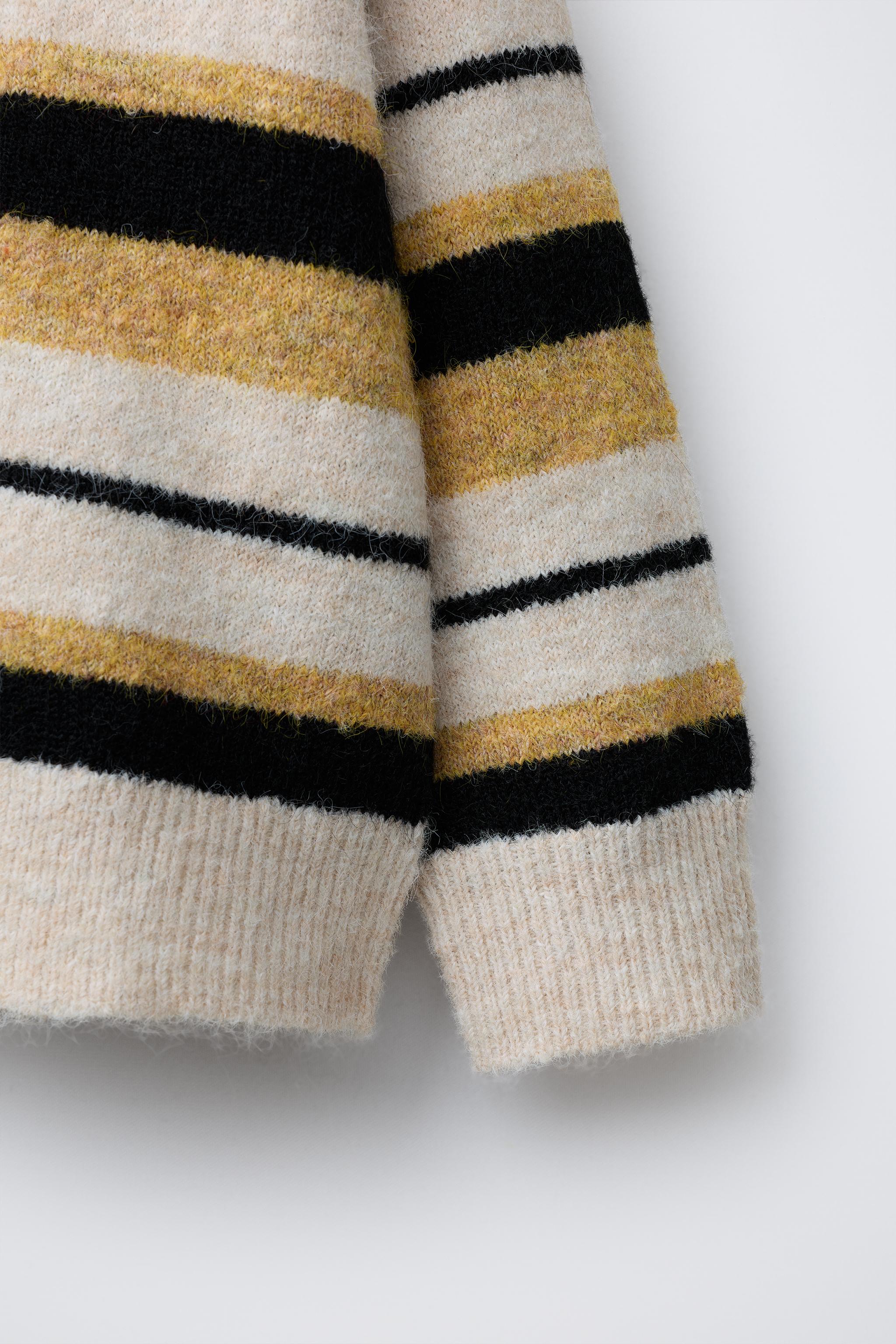 STRIPED KNIT CARDIGAN