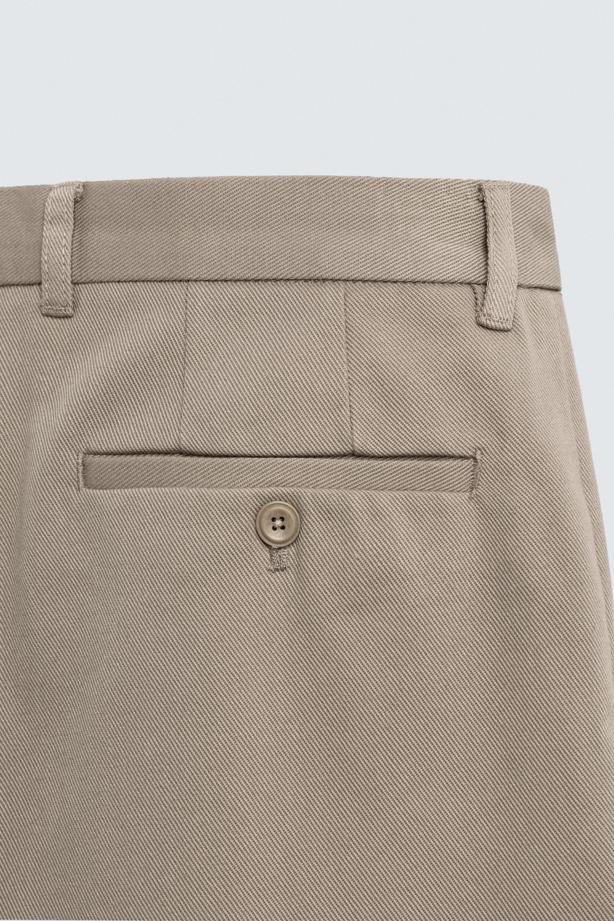 TEXTURED STRAIGHT FIT PANTS