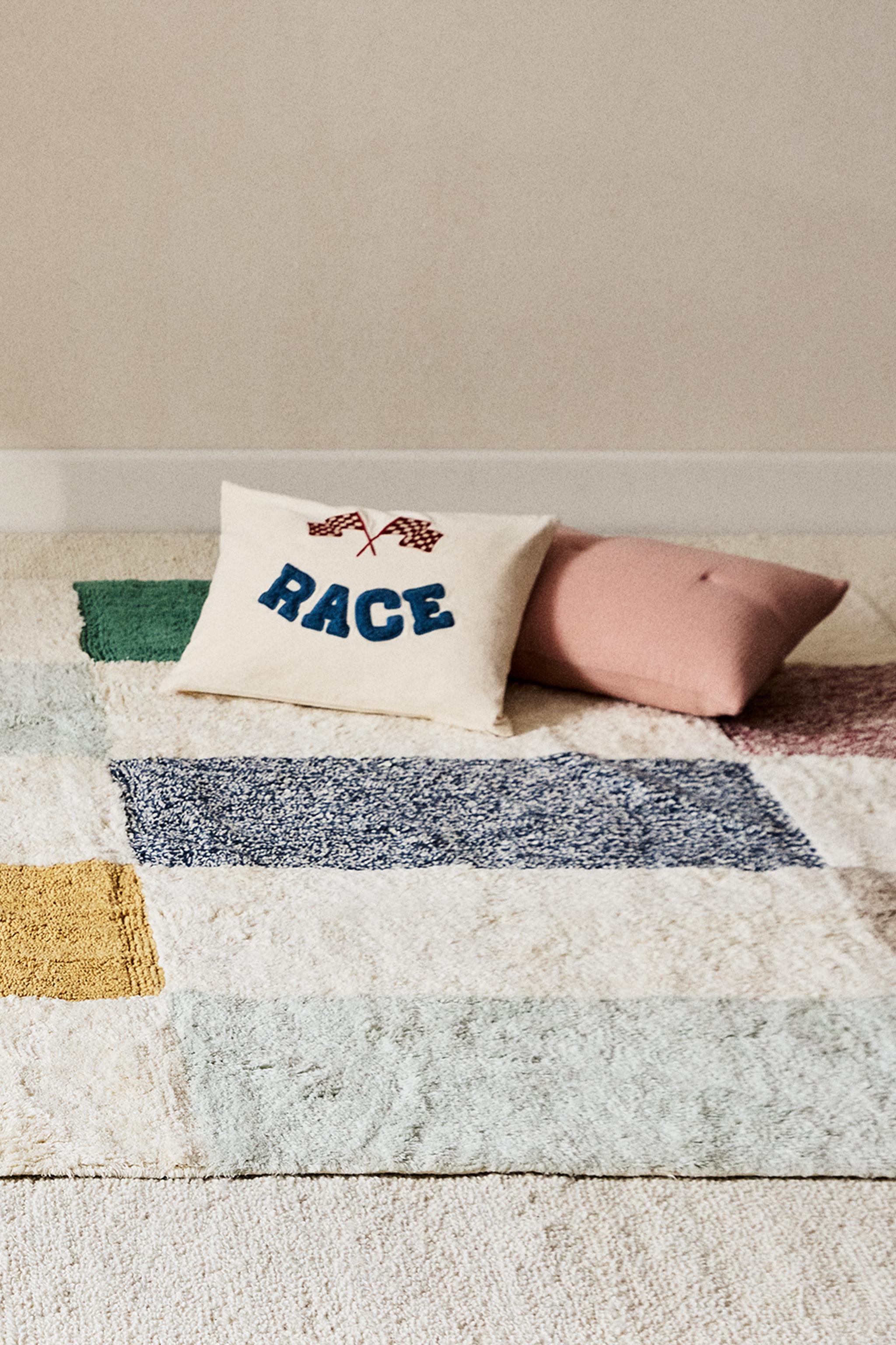 CHILDREN'S COTTON PATCHWORK AREA RUG