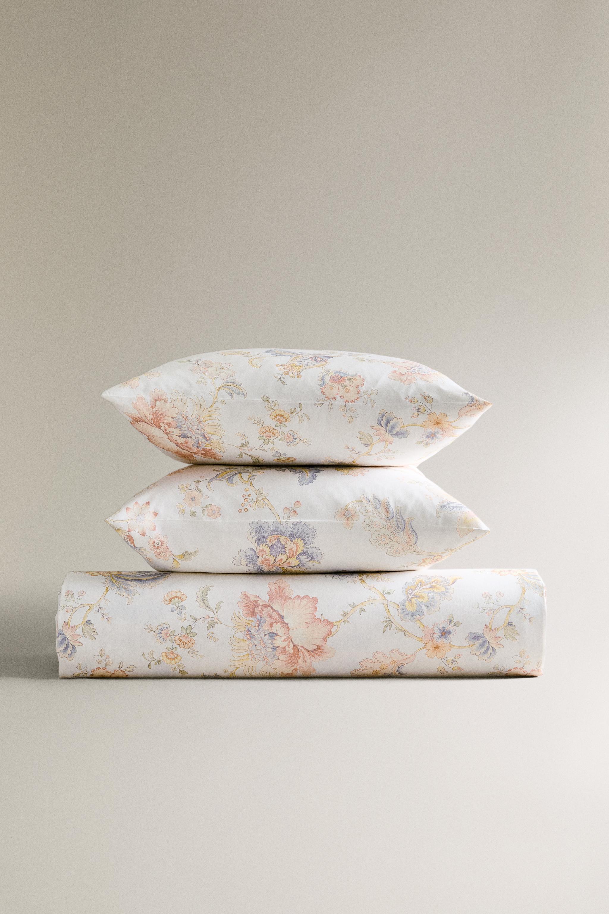 FLORAL PRINT SATEEN DUVET COVER