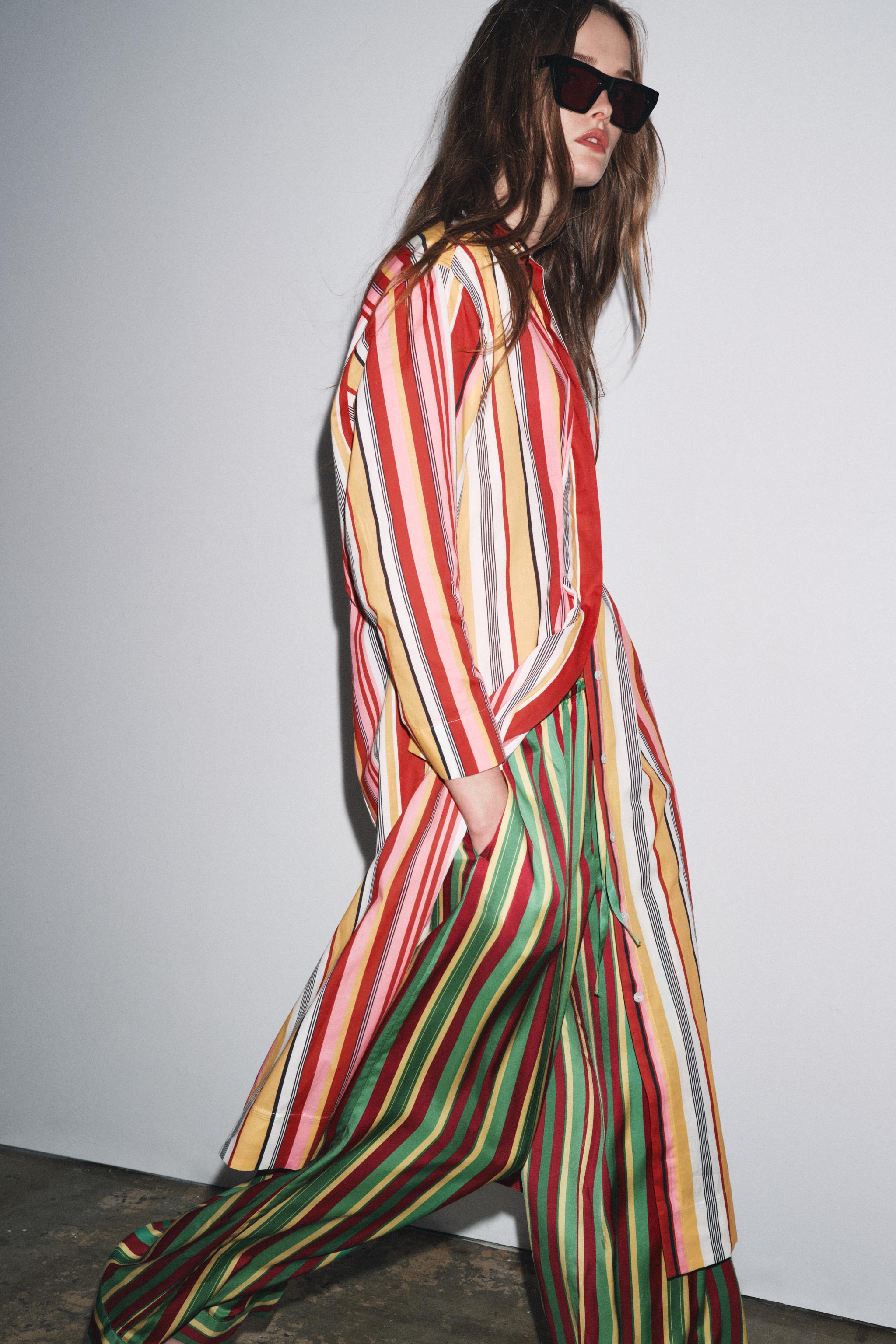 ZW COLLECTION STRIPED SHIRT DRESS