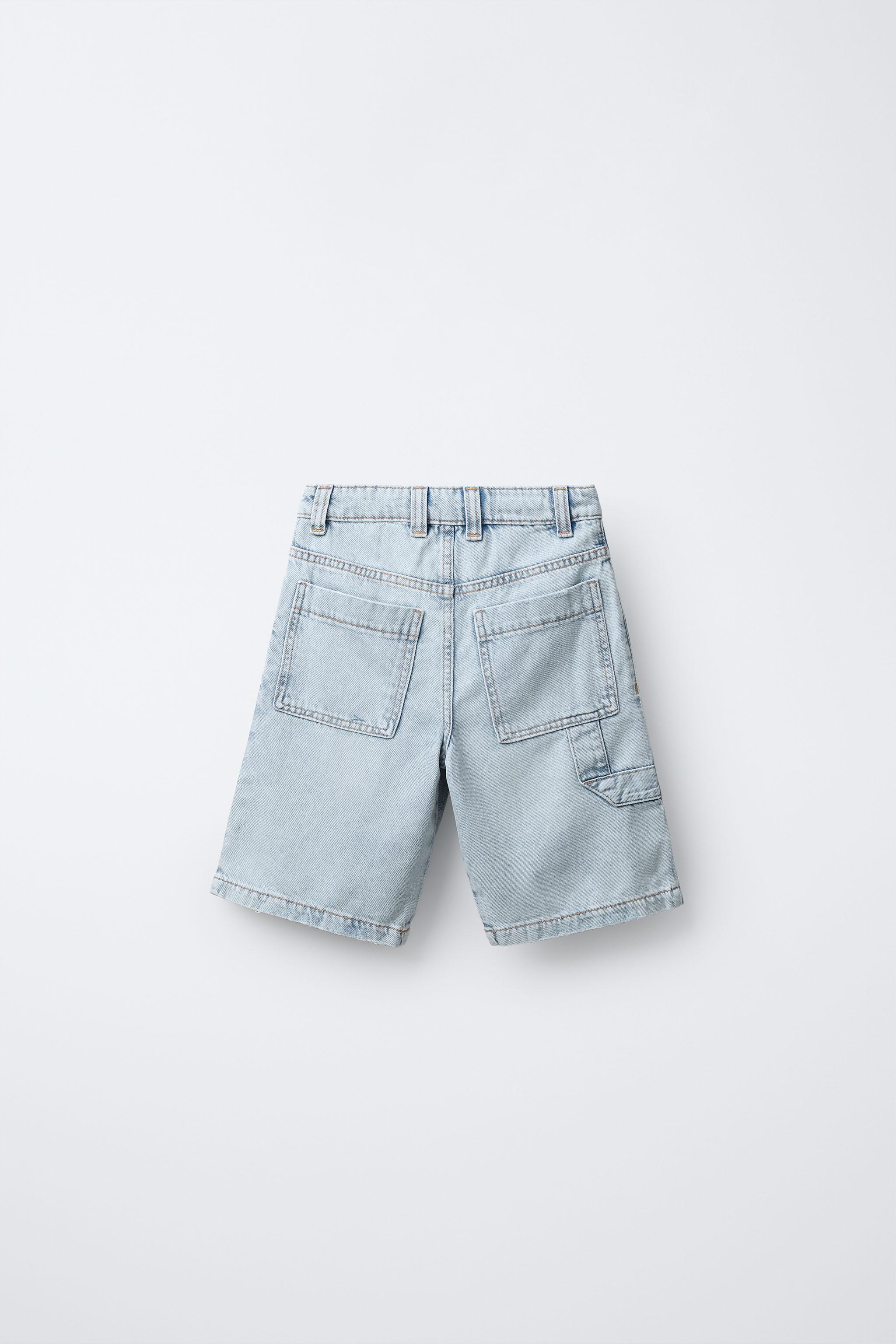 CARPENTER DENIM SHORTS