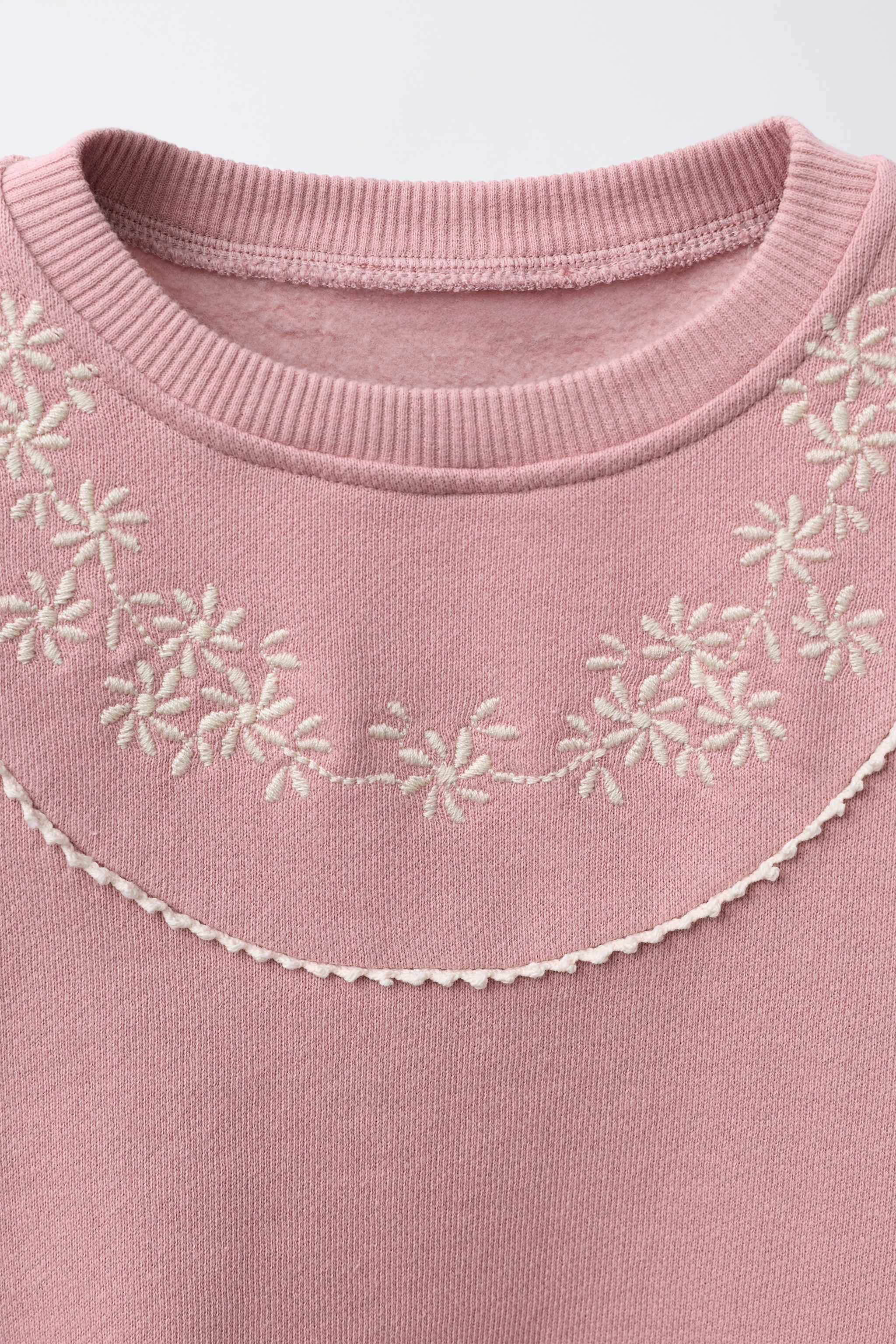 FLORAL EMBROIDERY SWEATSHIRT