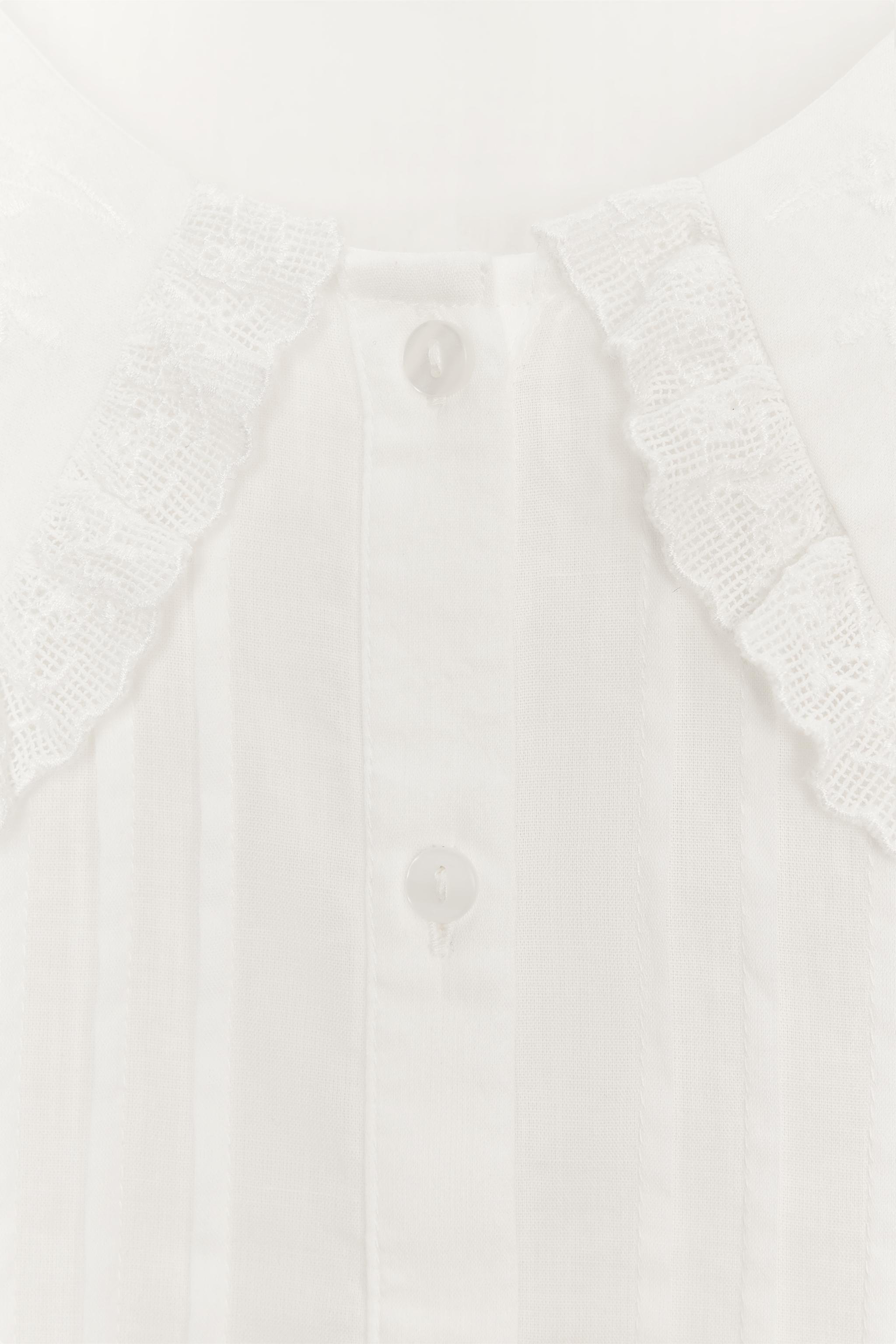 EMBROIDERED PETER PAN COLLAR SHIRT